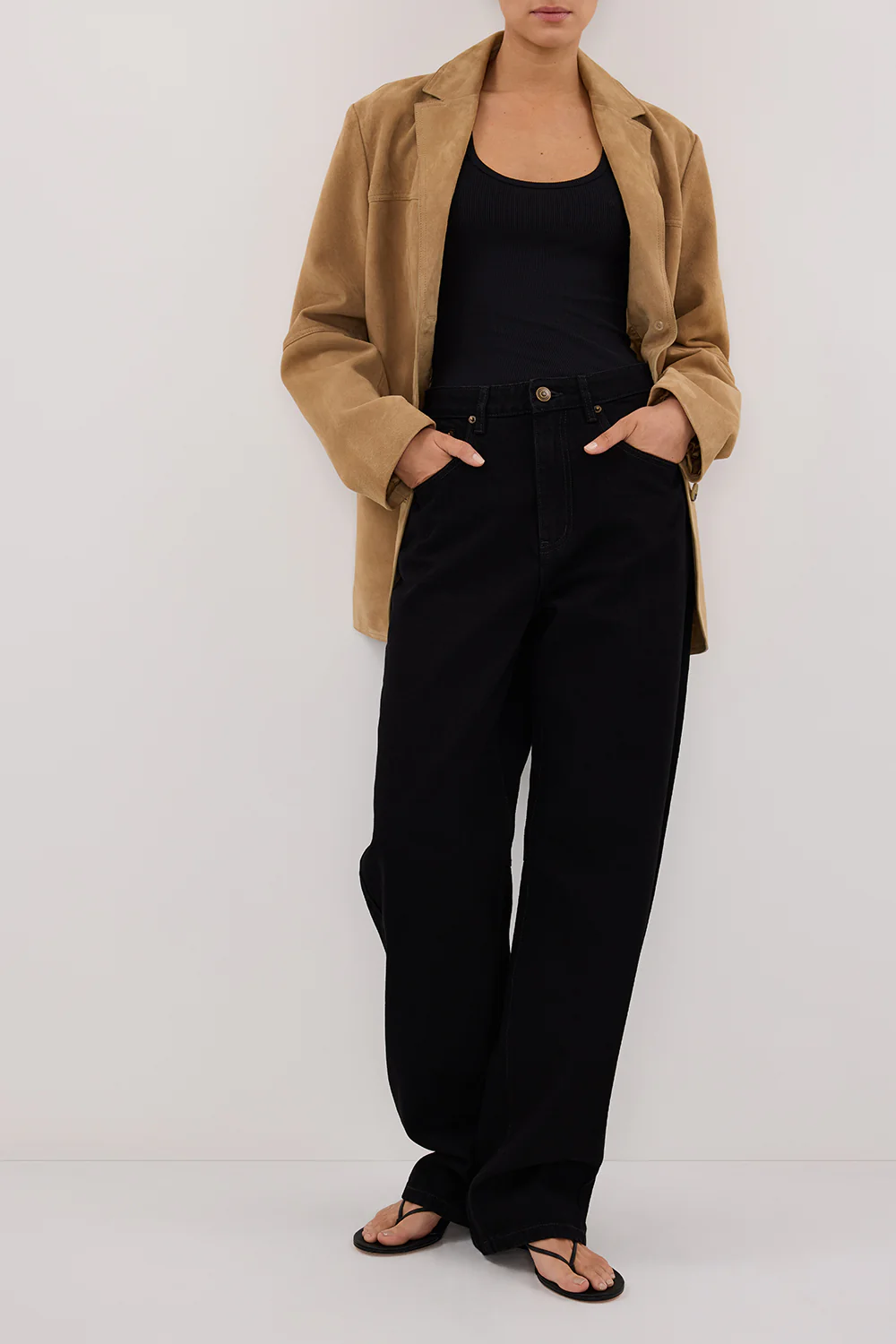 LIV BLACK DENIM BARREL LEG JEAN - Image 2