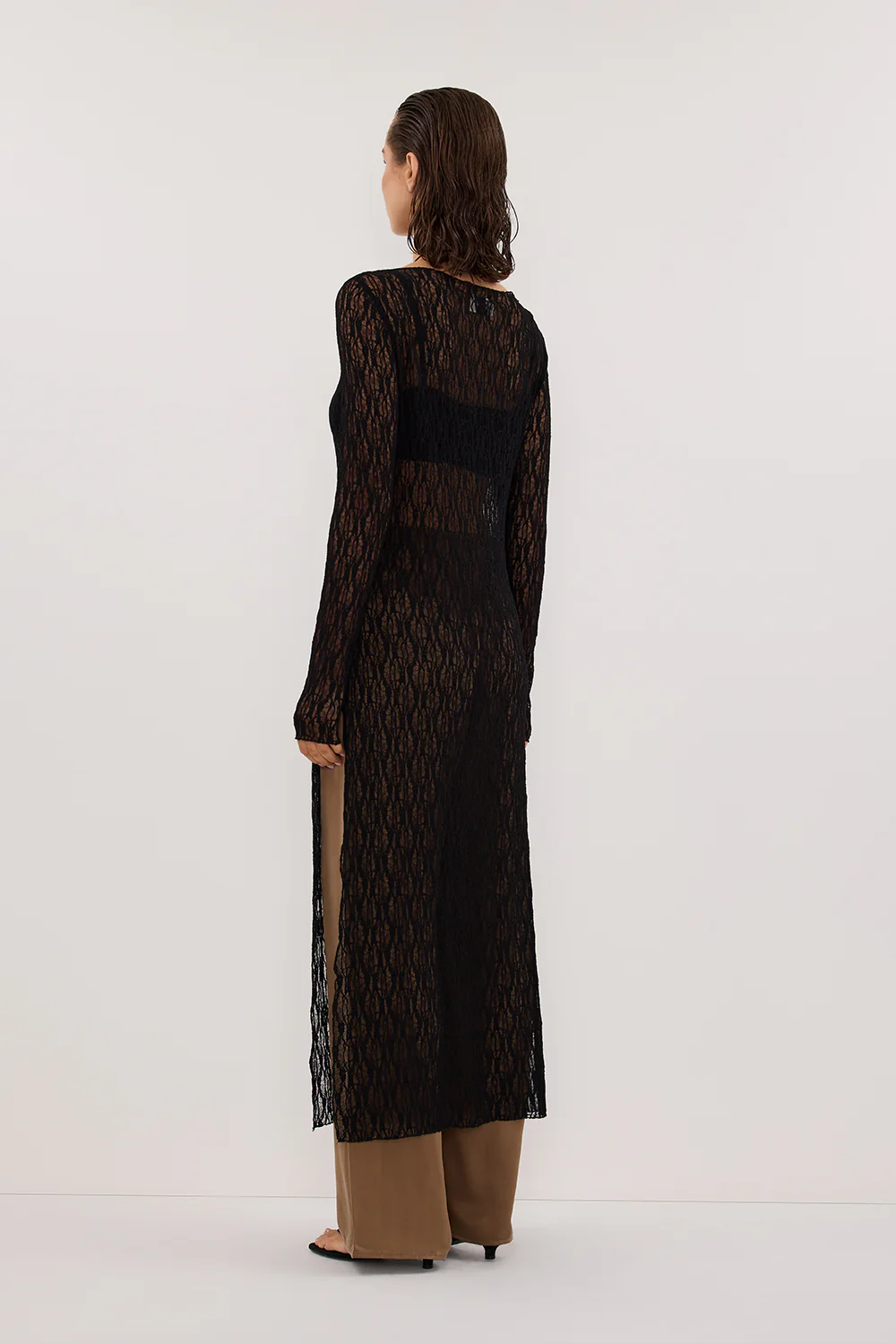 LIZZIE BLACK BOAT NECK TUNIC TOP - Image 4