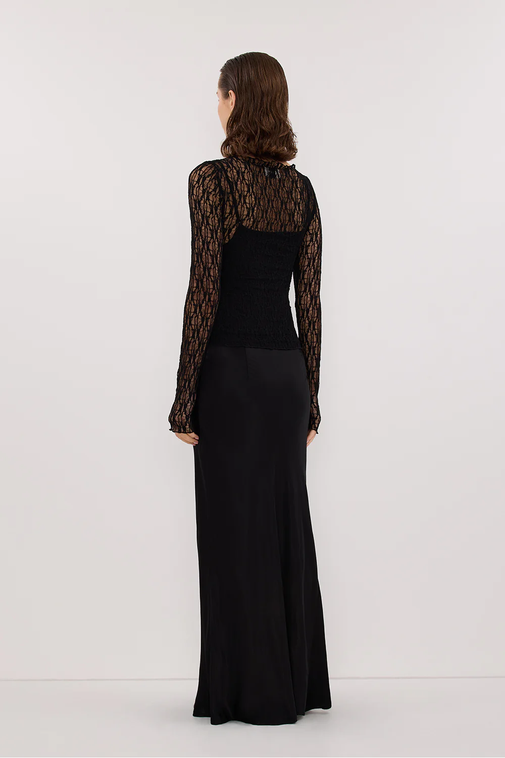 LIZZIE BLACK LACE LONG SLEEVE TOP - Image 4