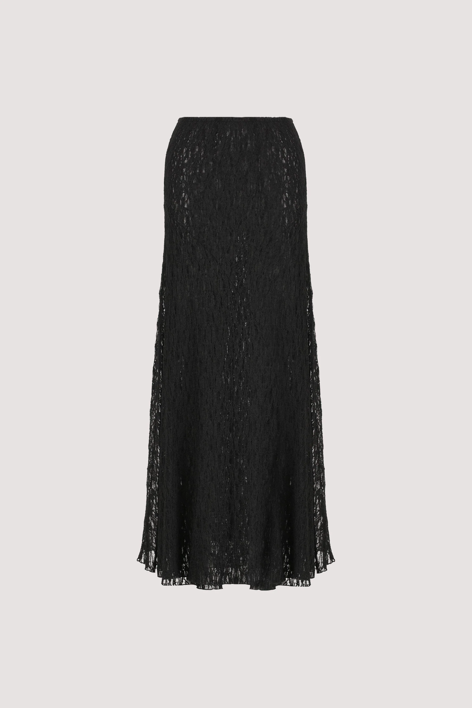 LIZZIE BLACK LAYERED LACE MIDI SKIRT - Image 6