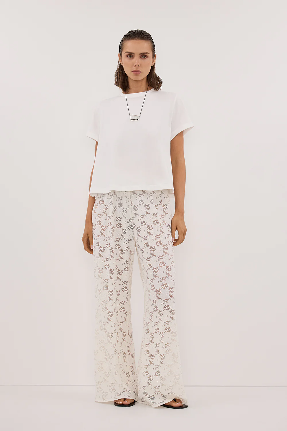 LOULA WHITE LACE PANT - Image 5