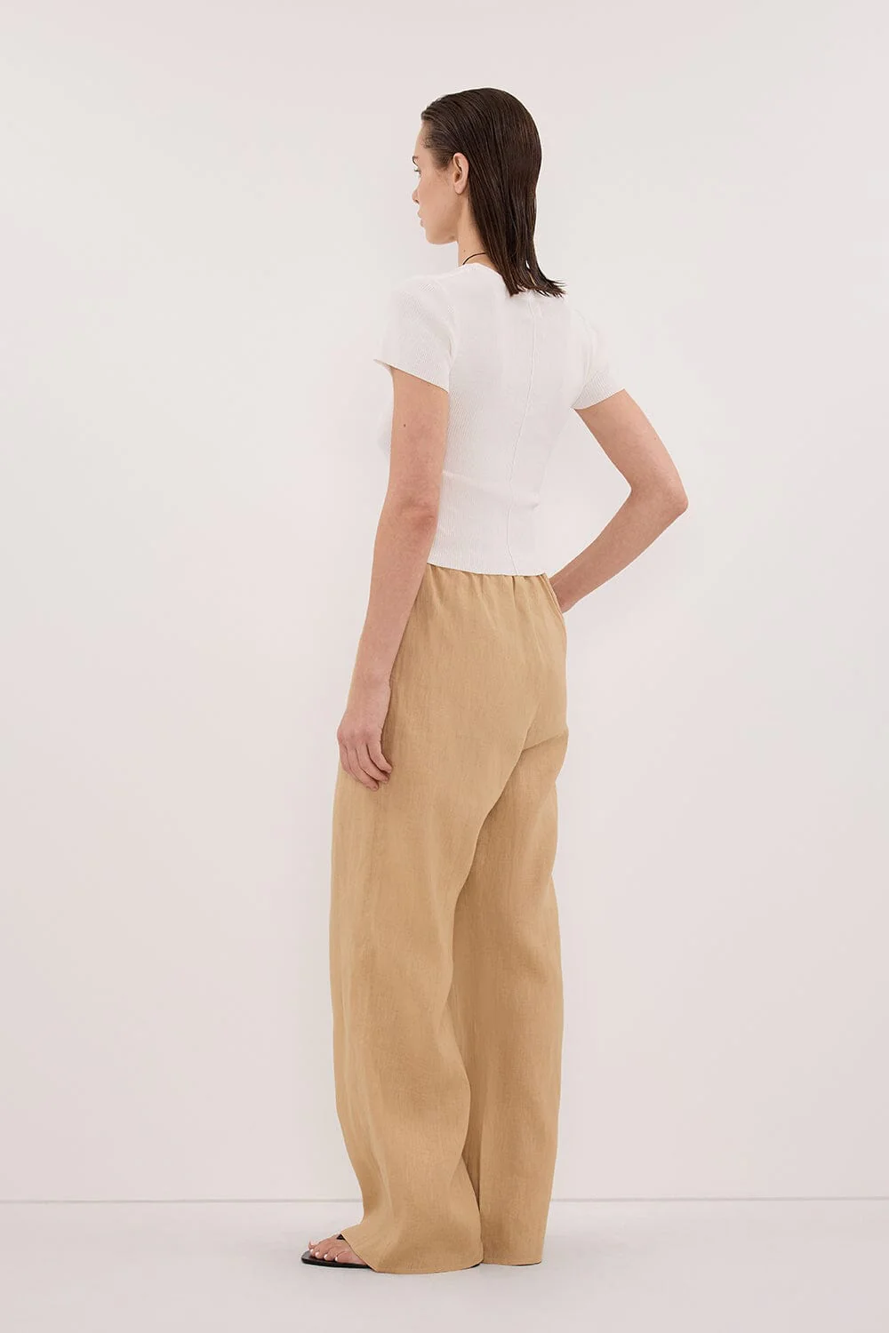 LUNE TAN LINEN PANT - Image 4