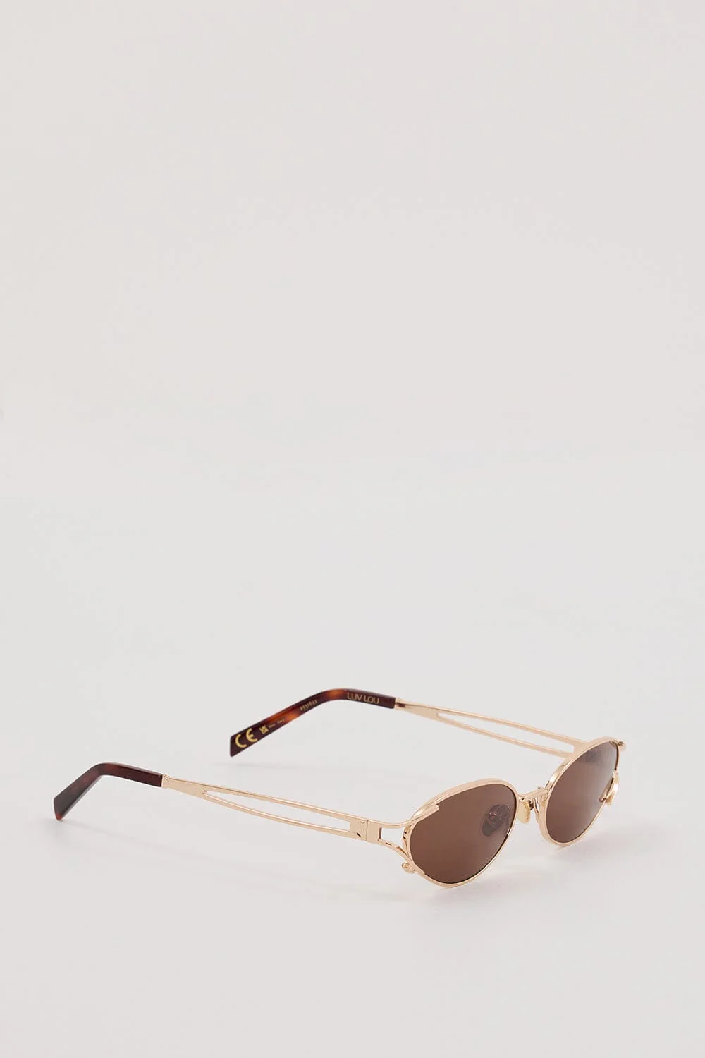 LUV LOU THE PALOMA BROWN MONO SUNGLASSES - Image 3
