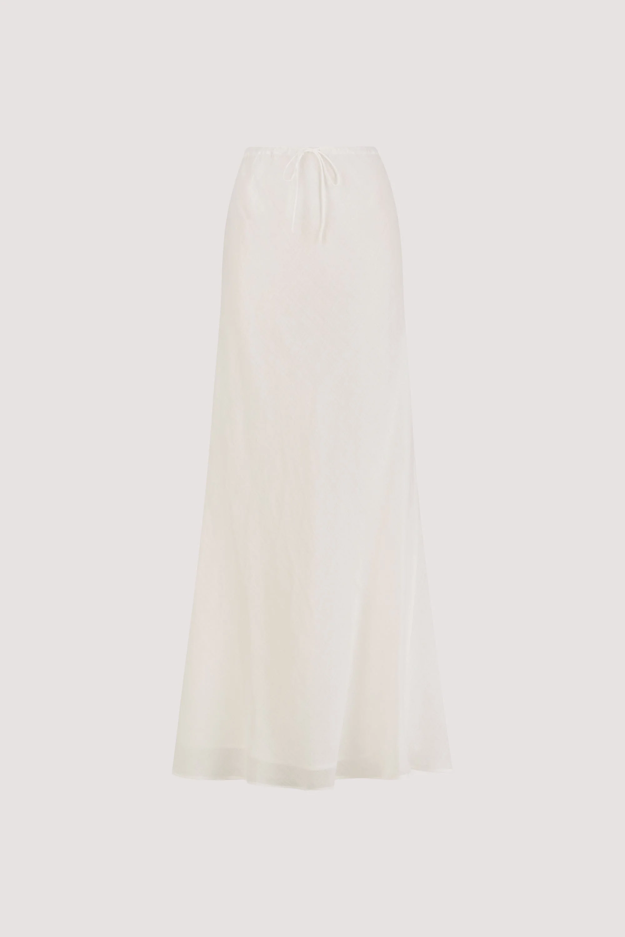 MAISON WHITE RAMIE BIAS MAXI SKIRT - Image 6