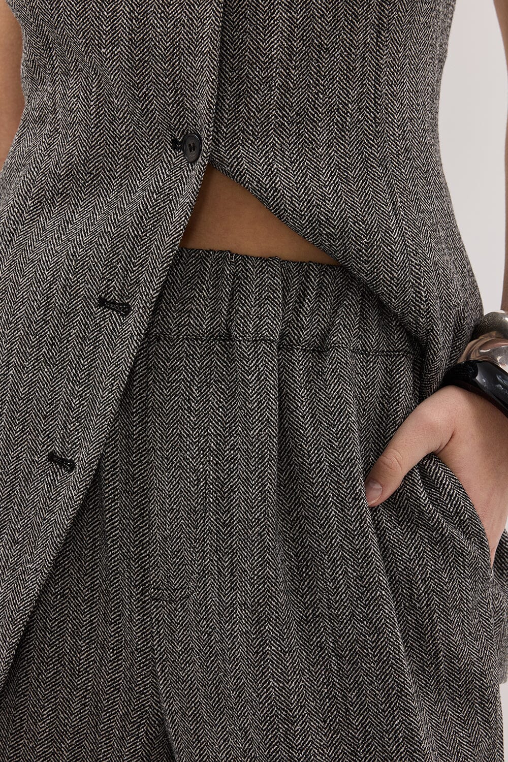 MANHATTAN CHARCOAL TWEED PANT - Image 4