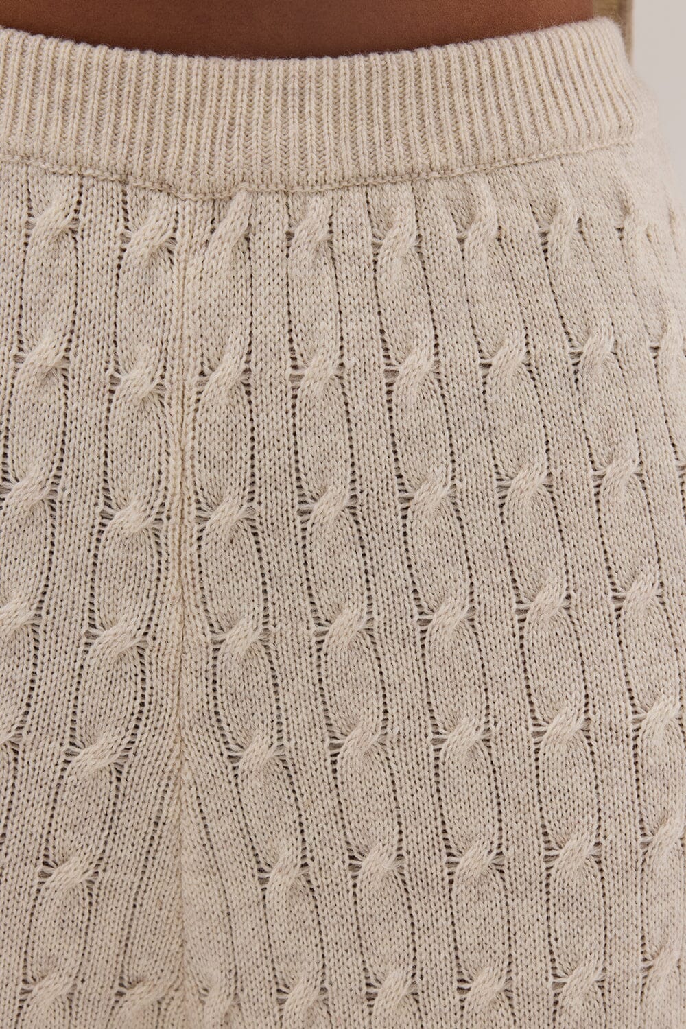 MAREN CHALK CABLE KNIT PANT - Image 5