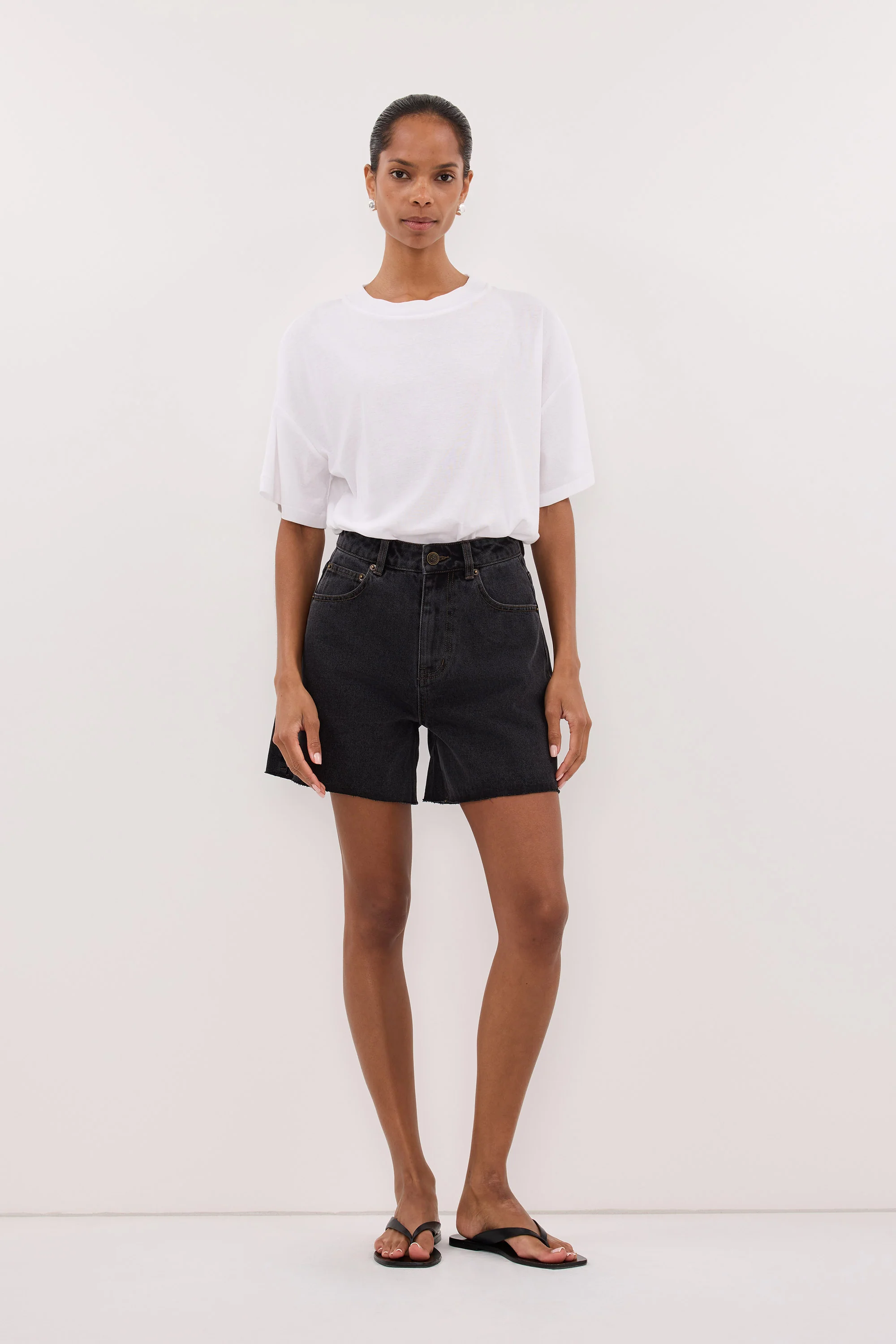 MARLEY BLACK RINSE DENIM SHORT