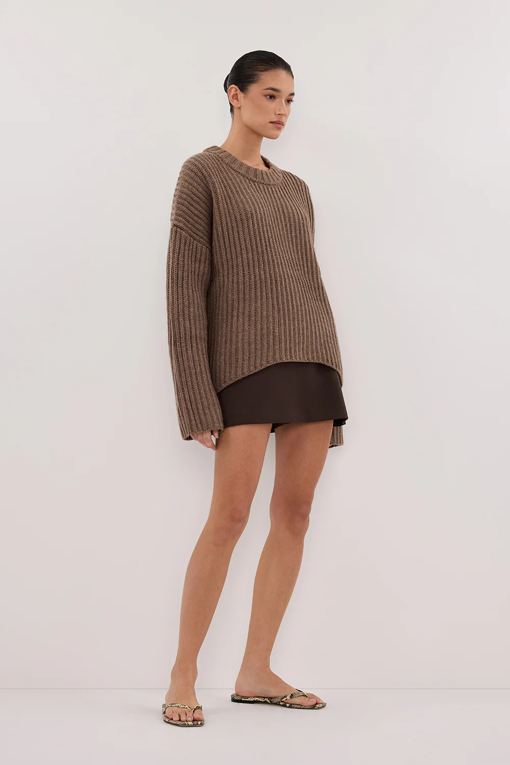 MARLEY CHOC MARLE KNIT JUMPER - Image 3