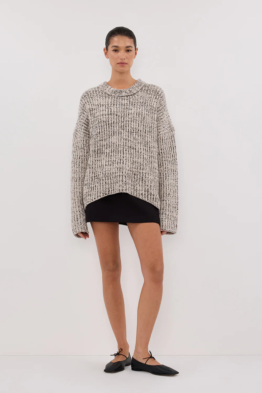MARLEY IVORY CHOC SPECKLE JUMPER