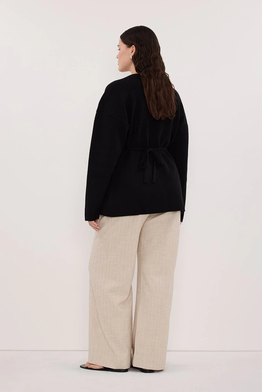 MARTHA BLACK CINCHED KNIT CARDIGAN - Image 7