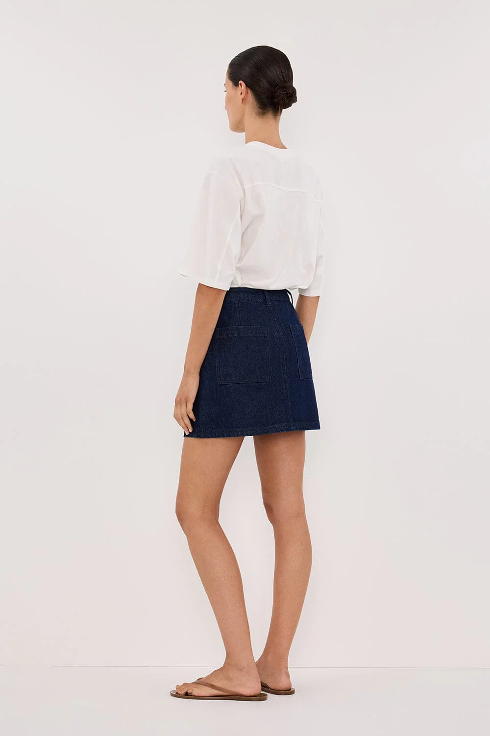 MASON INDIGO DENIM MINI SKIRT - Image 6