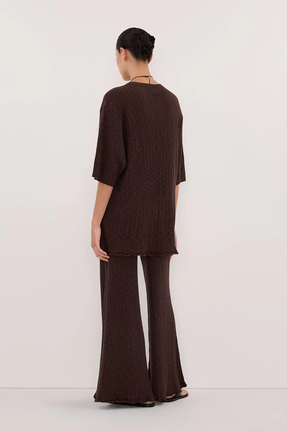 MAX CHOC LONGLINE KNIT TEE - Image 4