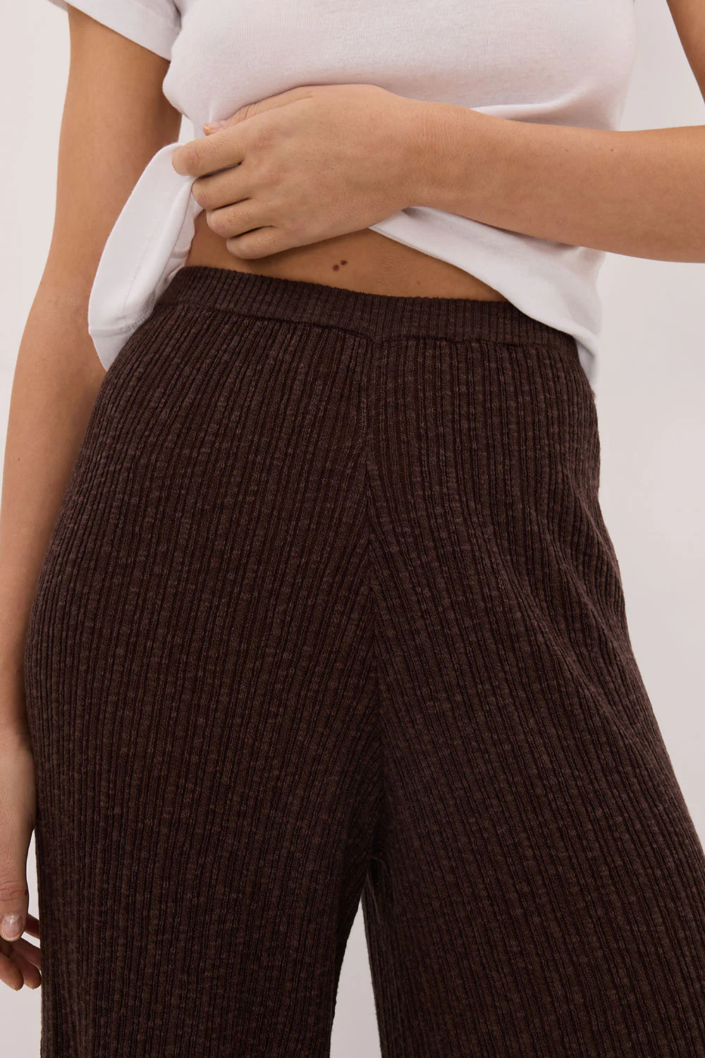 MAX CHOC WIDE LEG KNIT PANT - Image 5