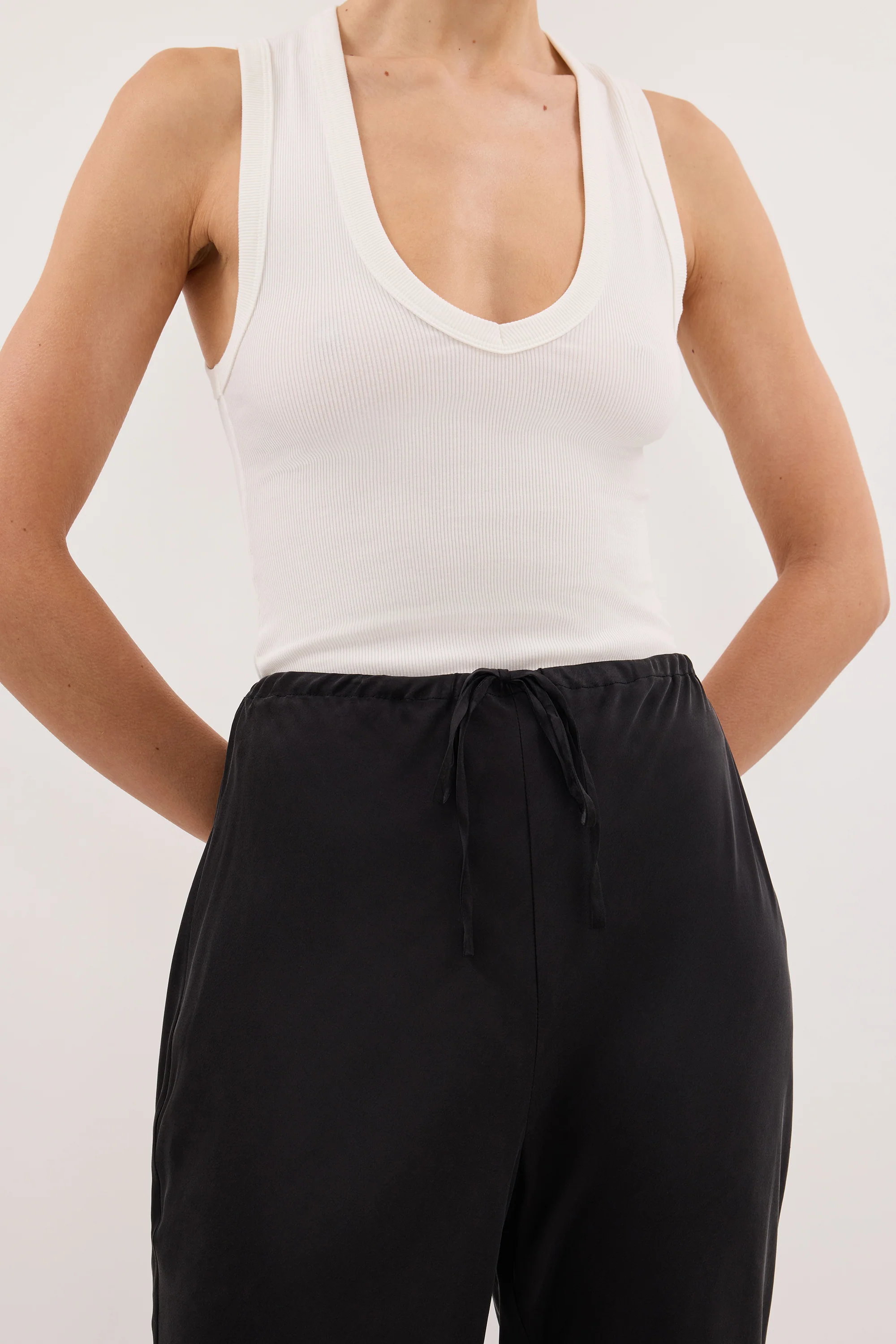 MELANI BLACK SILK BIAS PANT - Image 5
