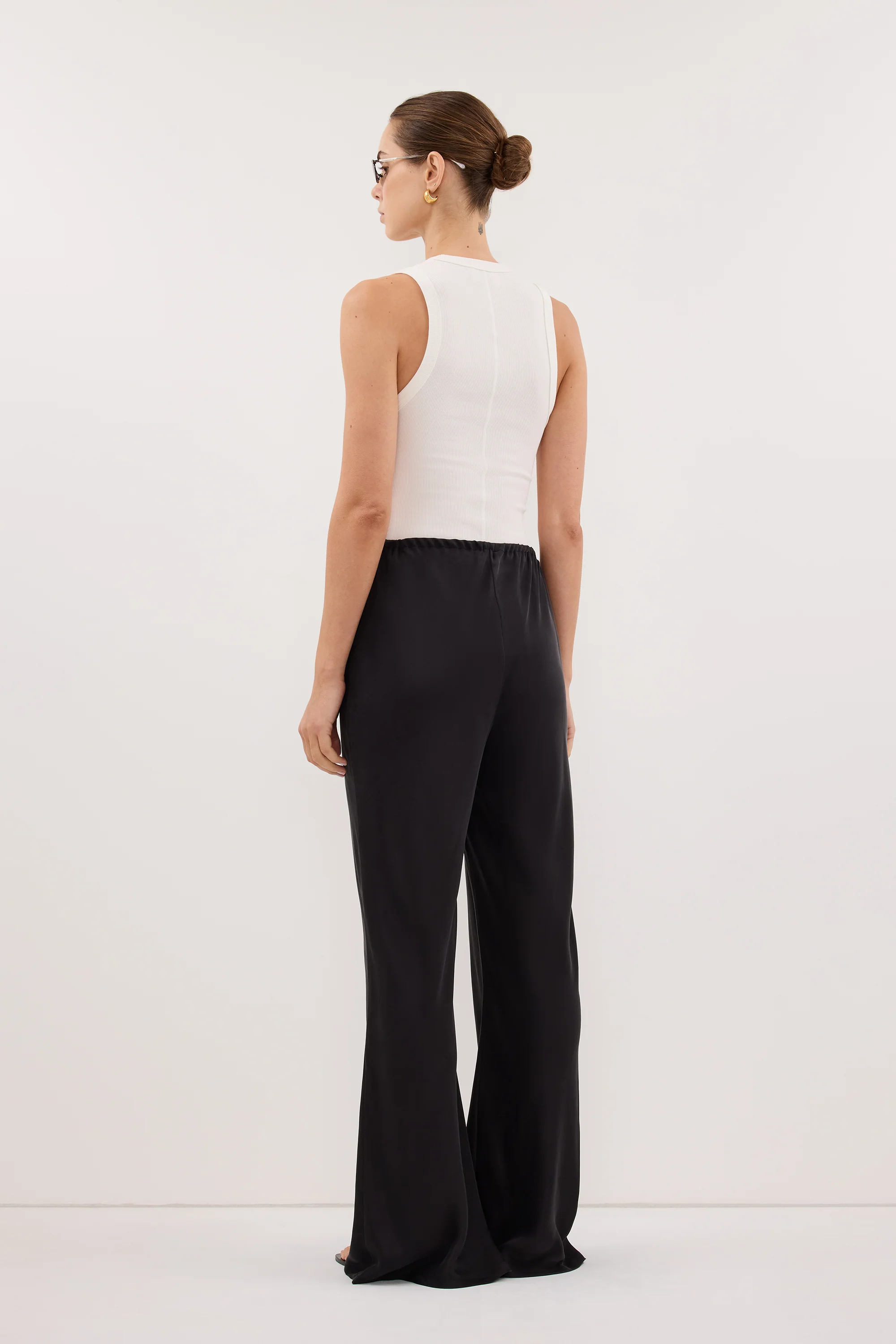 MELANI BLACK SILK BIAS PANT - Image 7