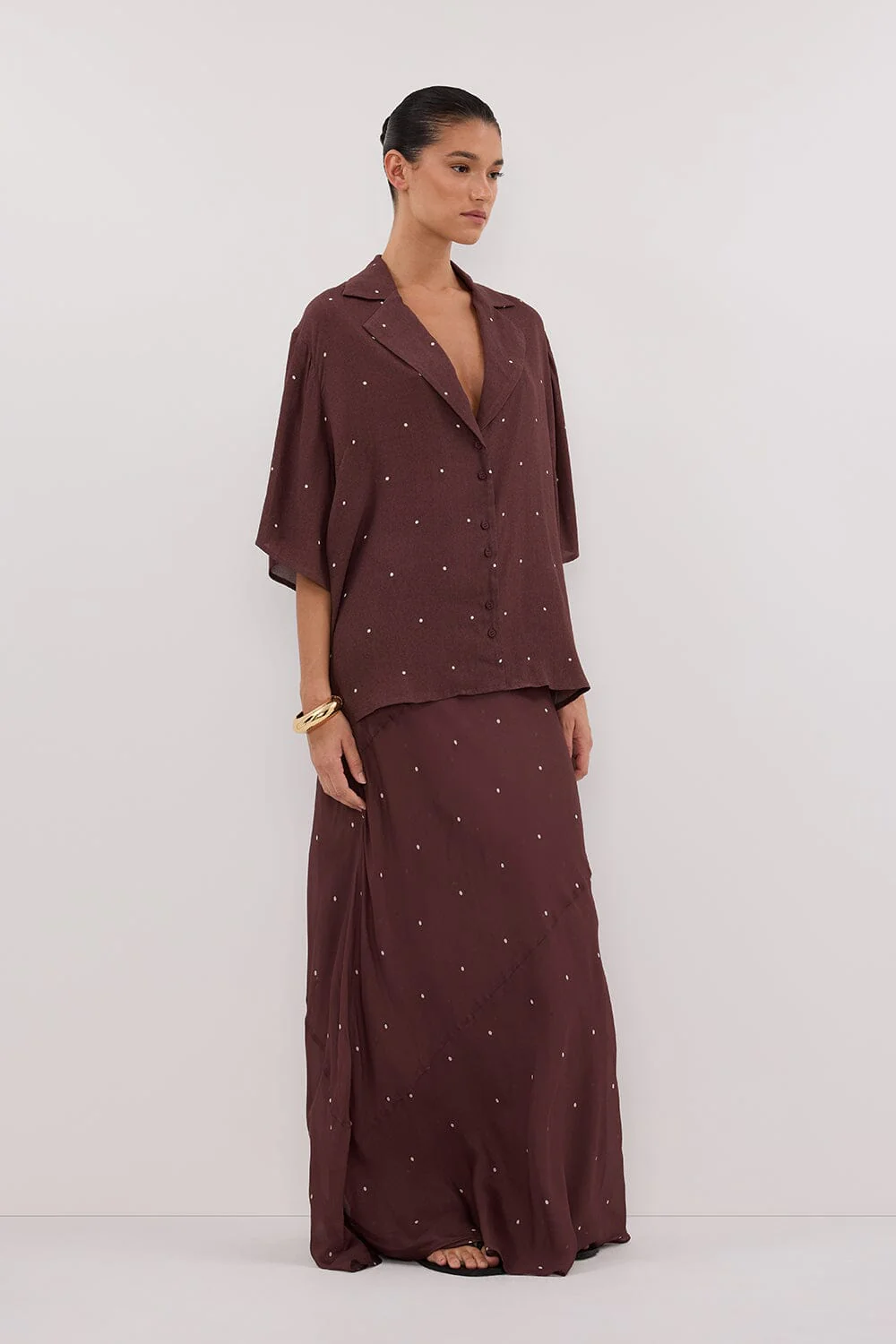 MELROSE WALNUT MIDI SKIRT - Image 3