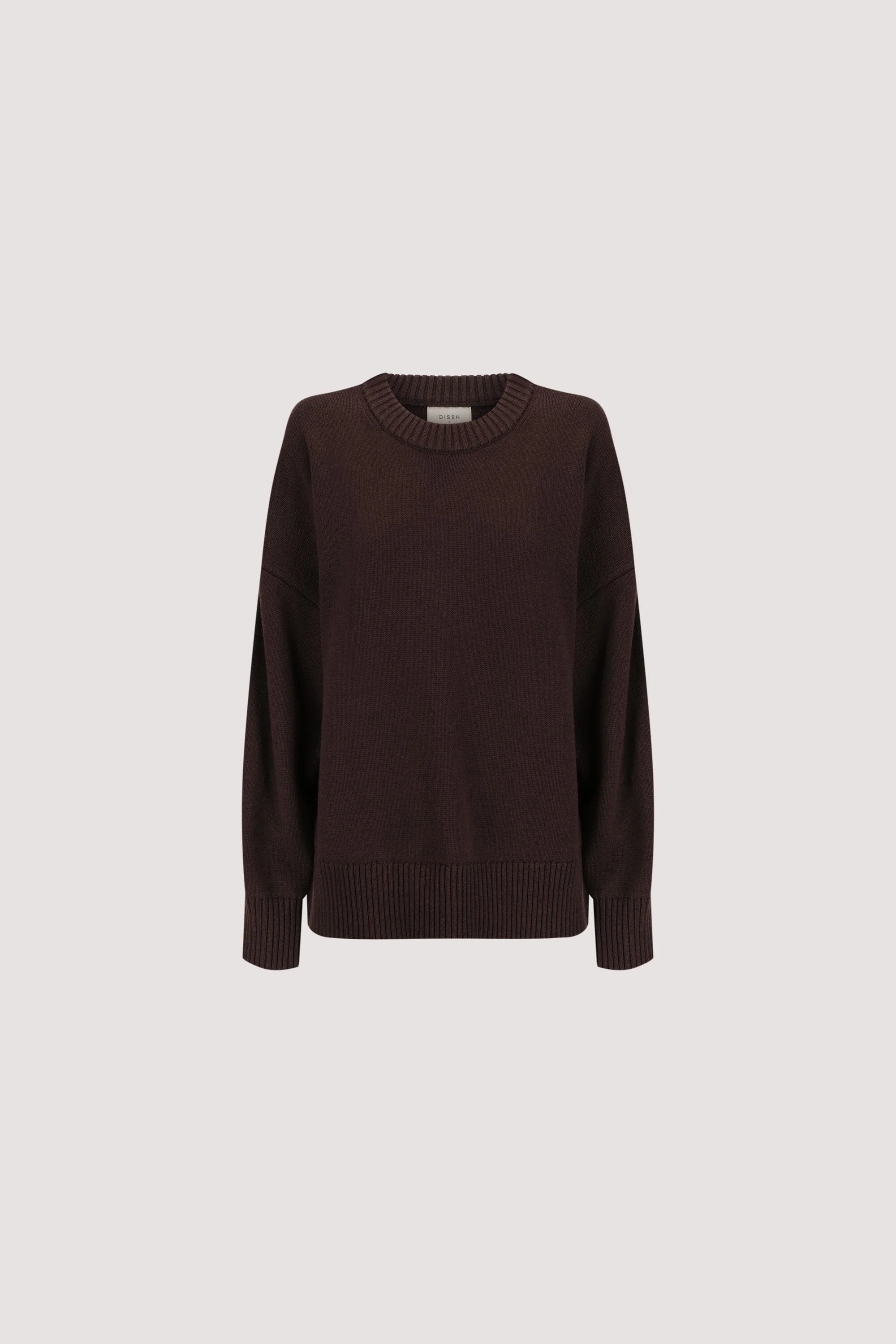 MILA CHOCOLATE CREW NECK KNIT JUMPER - Image 5