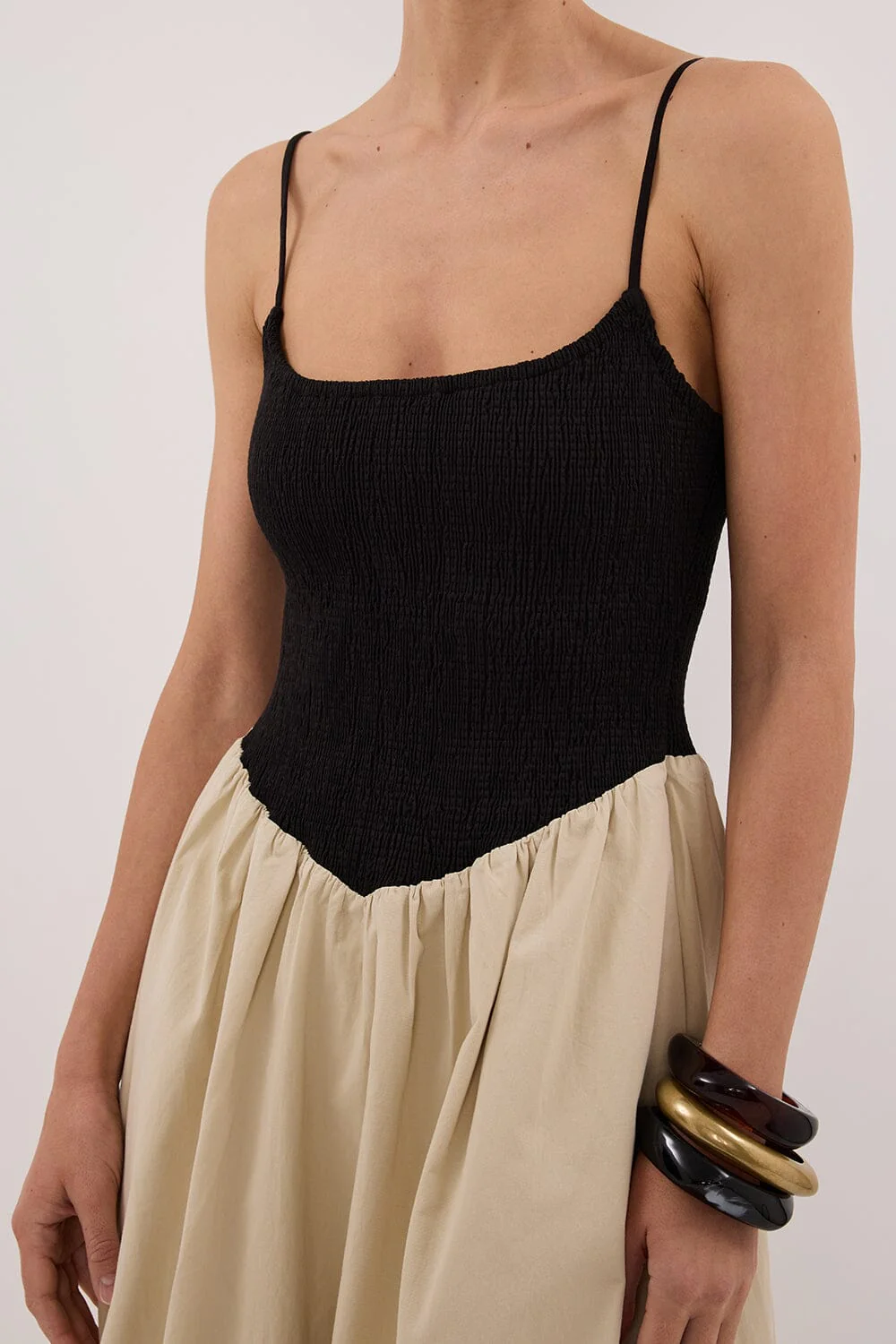 MILANO BLACK AND STONE MIDI DRESS - Image 5