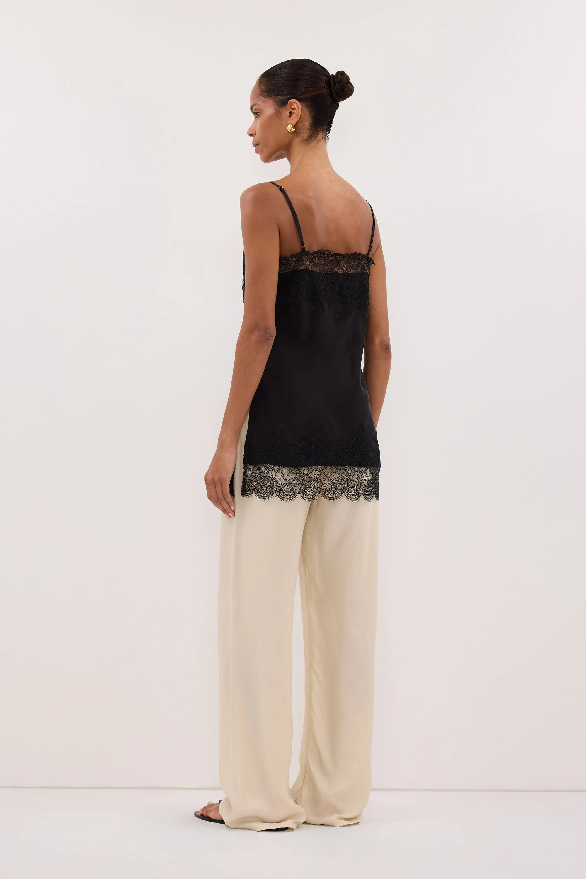 MINA BLACK CUPRO LACE TOP - Image 4