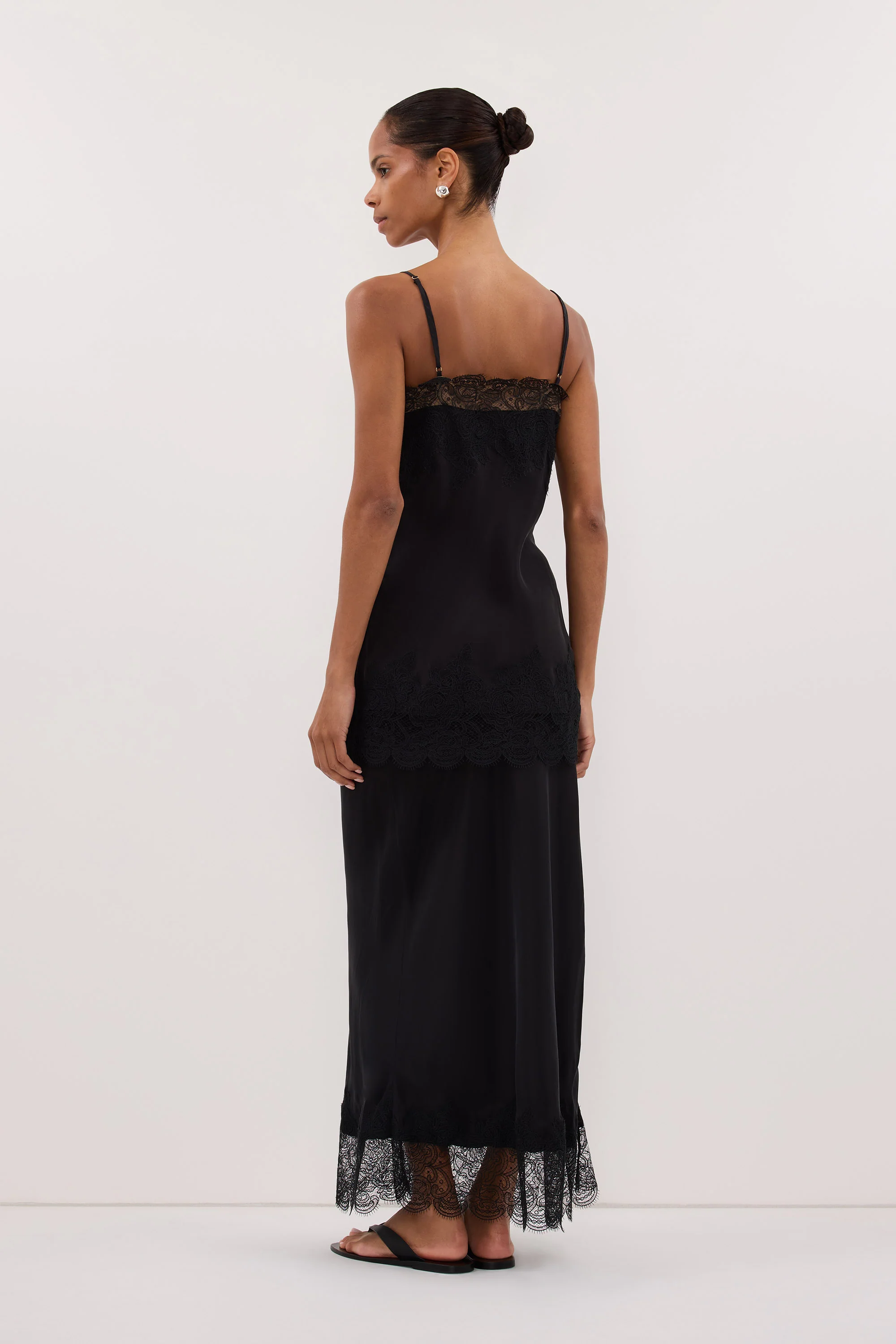 MINA BLACK CUPRO LACE TOP - Image 8