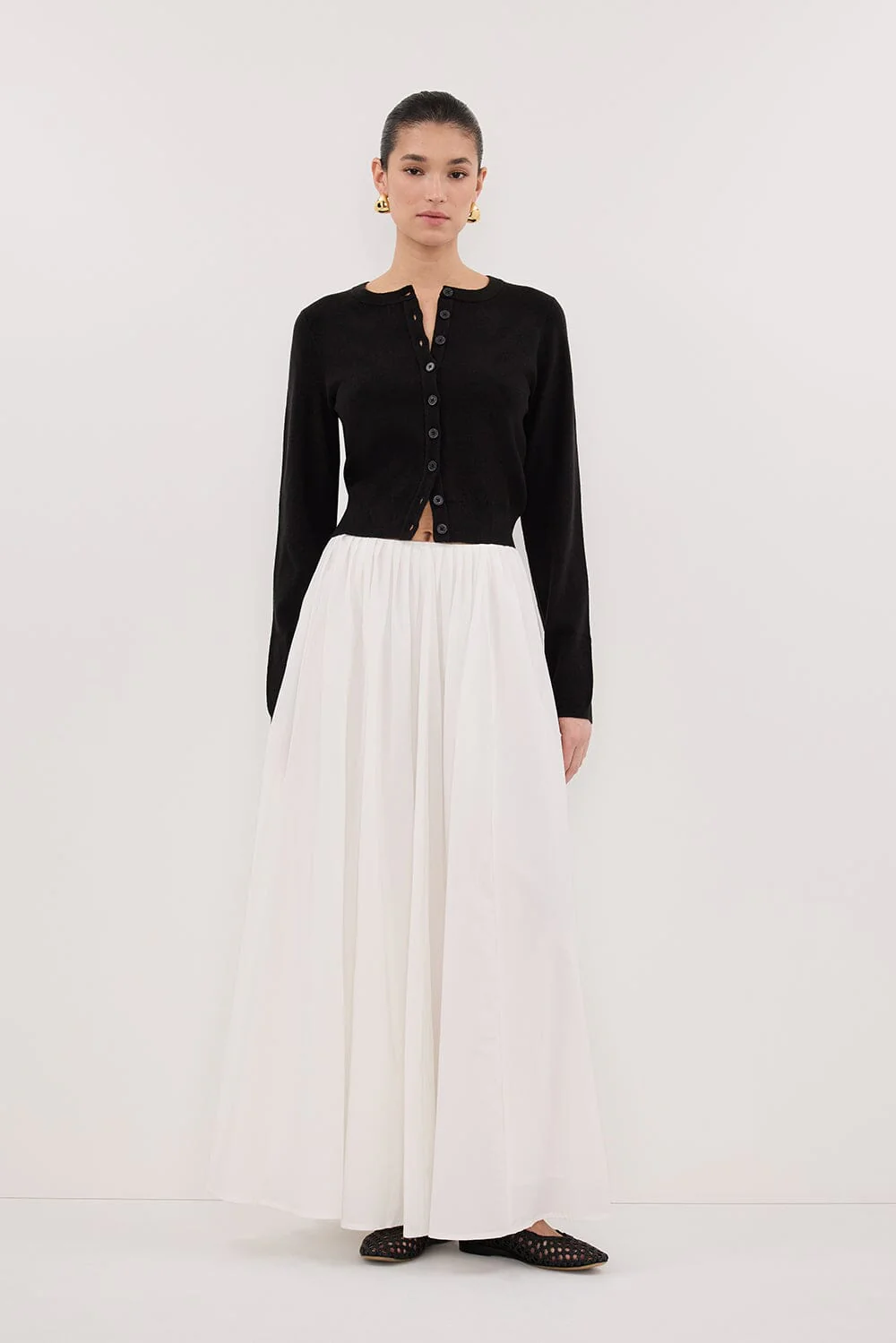 MONACO BLACK LONG SLEEVE CARDIGAN - Image 7