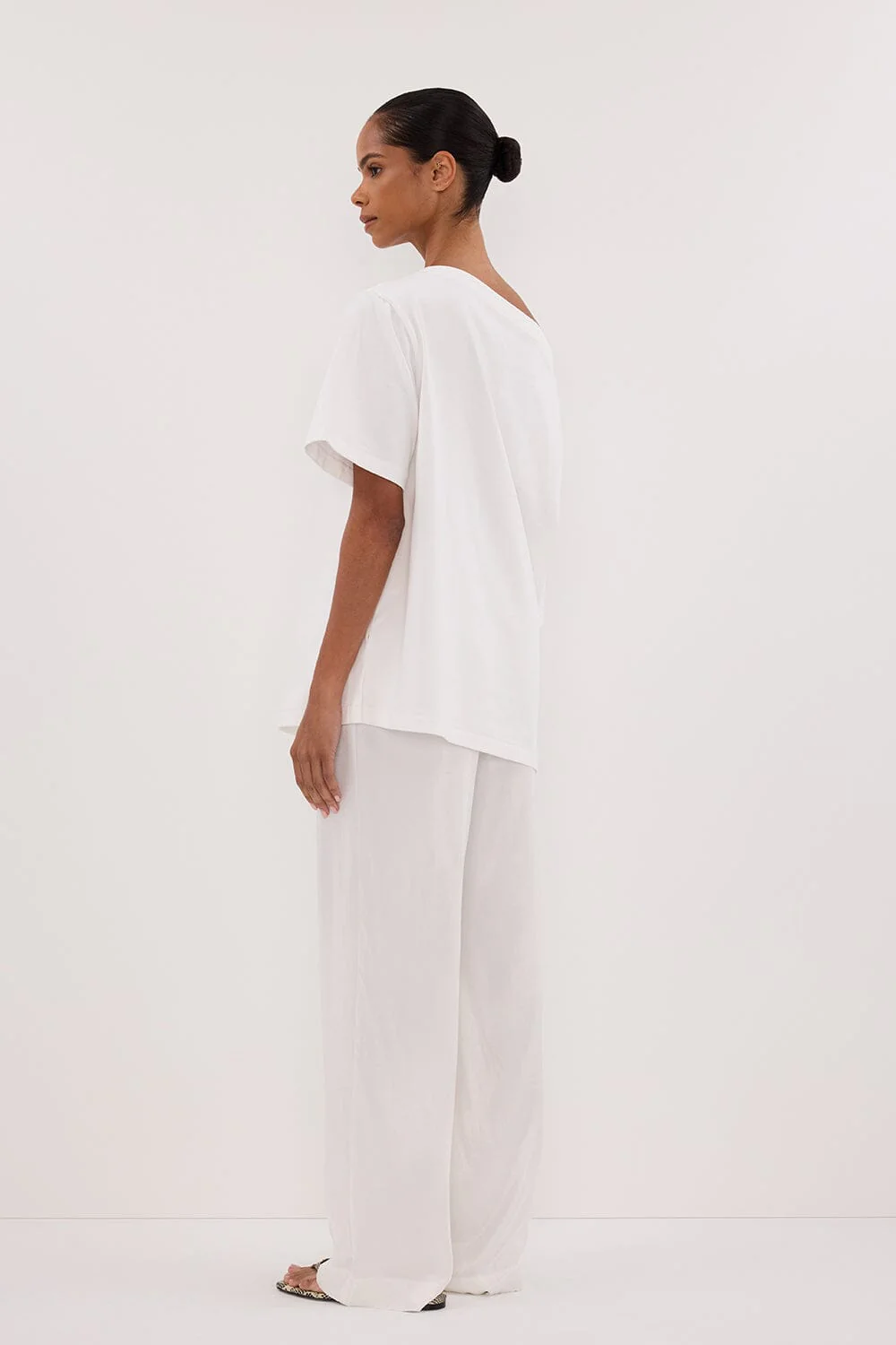 MONICA WHITE SATIN PANT - Image 4