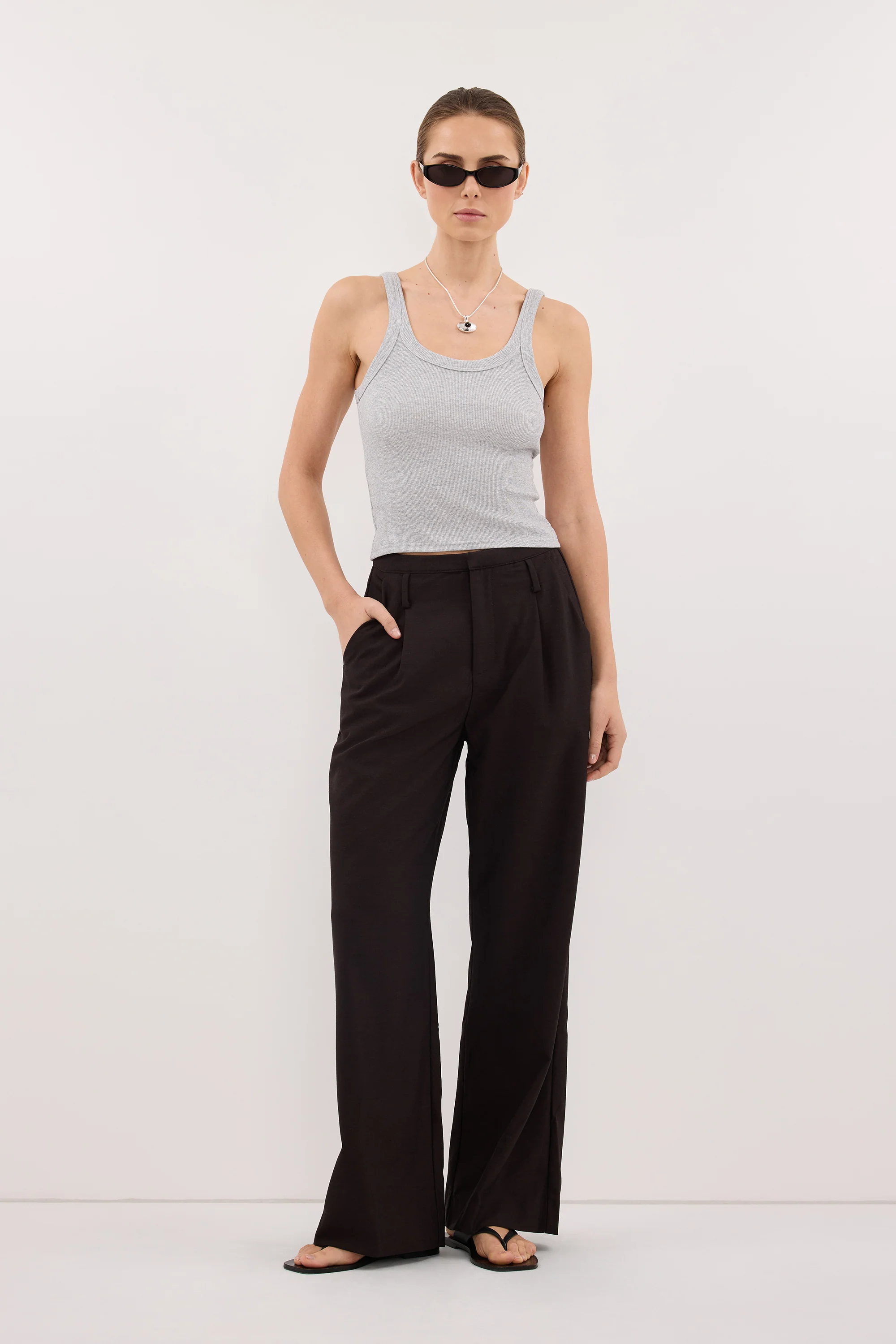 MONIQUE PEAT CHOC TAILORED PANT - Image 3