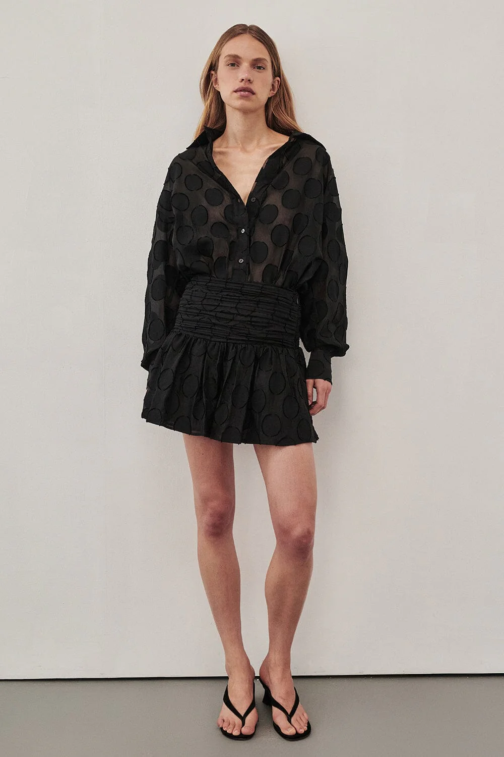 MONTANA BLACK JACQUARD MINI SKIRT