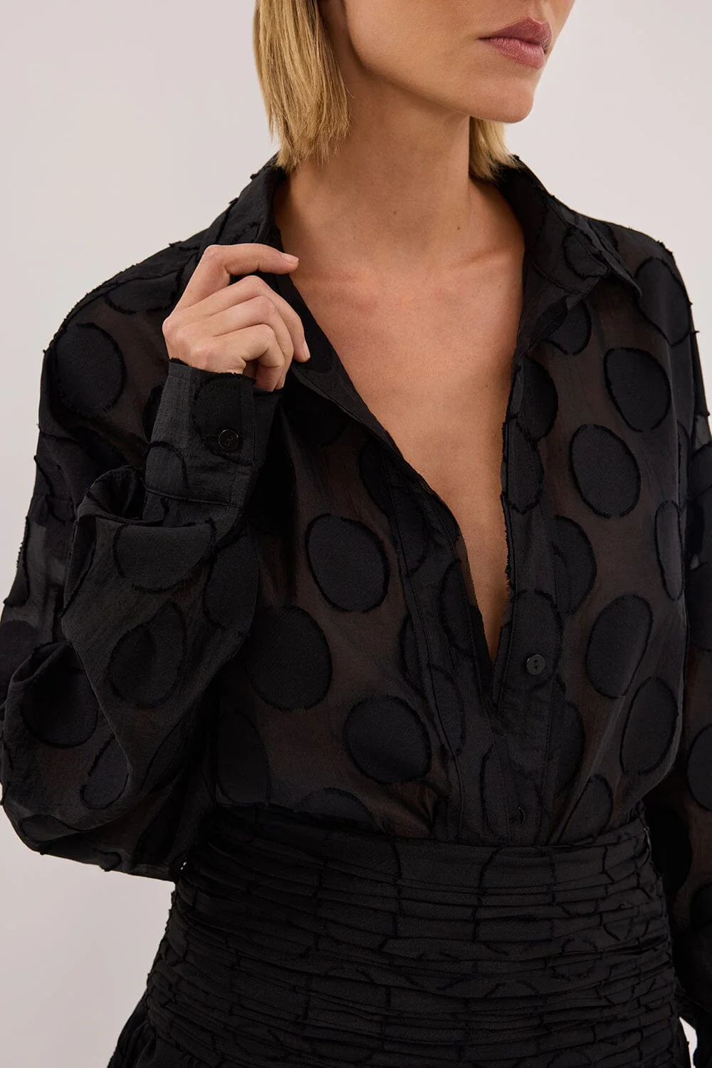 MONTANA BLACK LONG SLEEVE JACQUARD SHIRT - Image 6