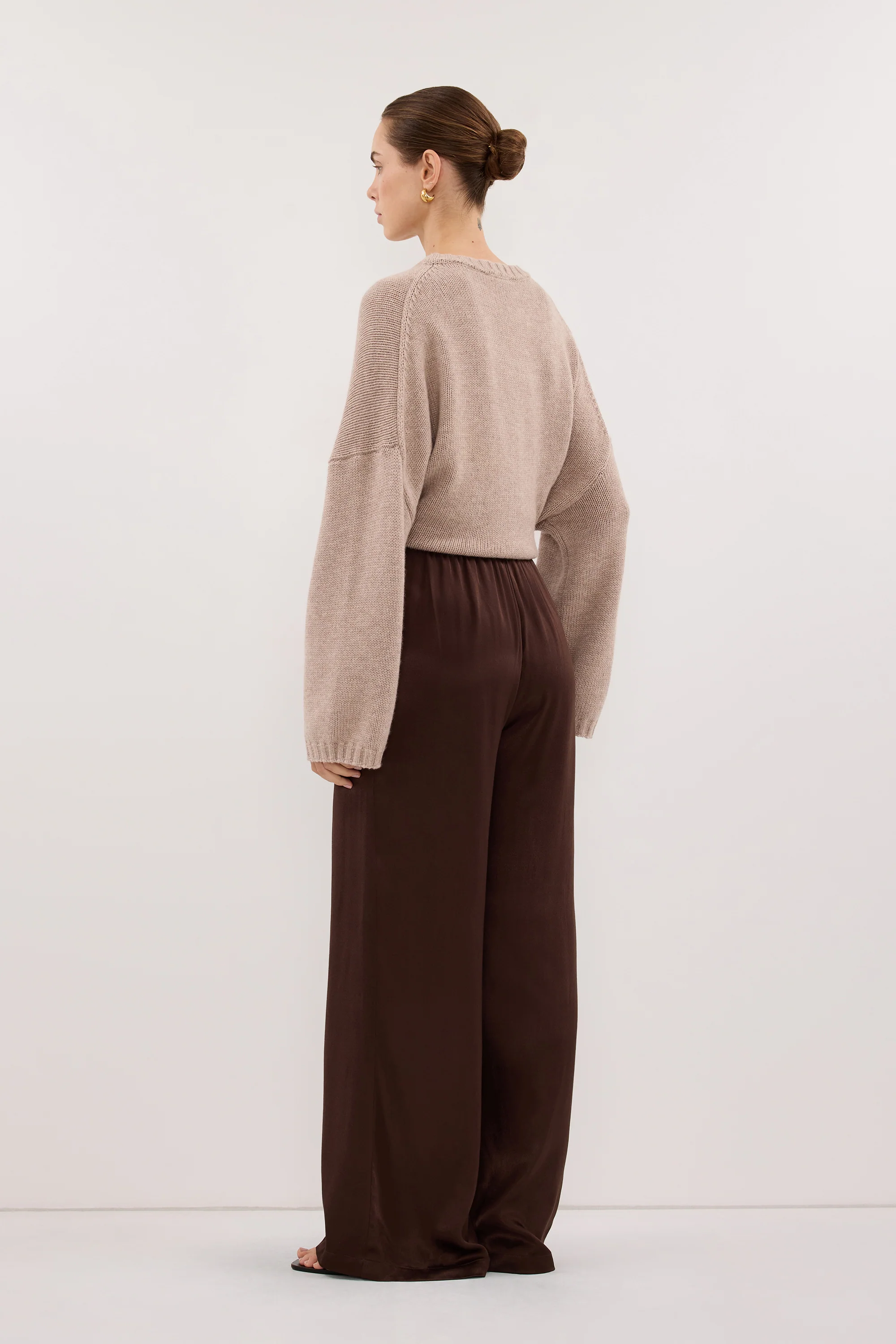 MYA BITTER CHOC SATIN PANT - Image 4