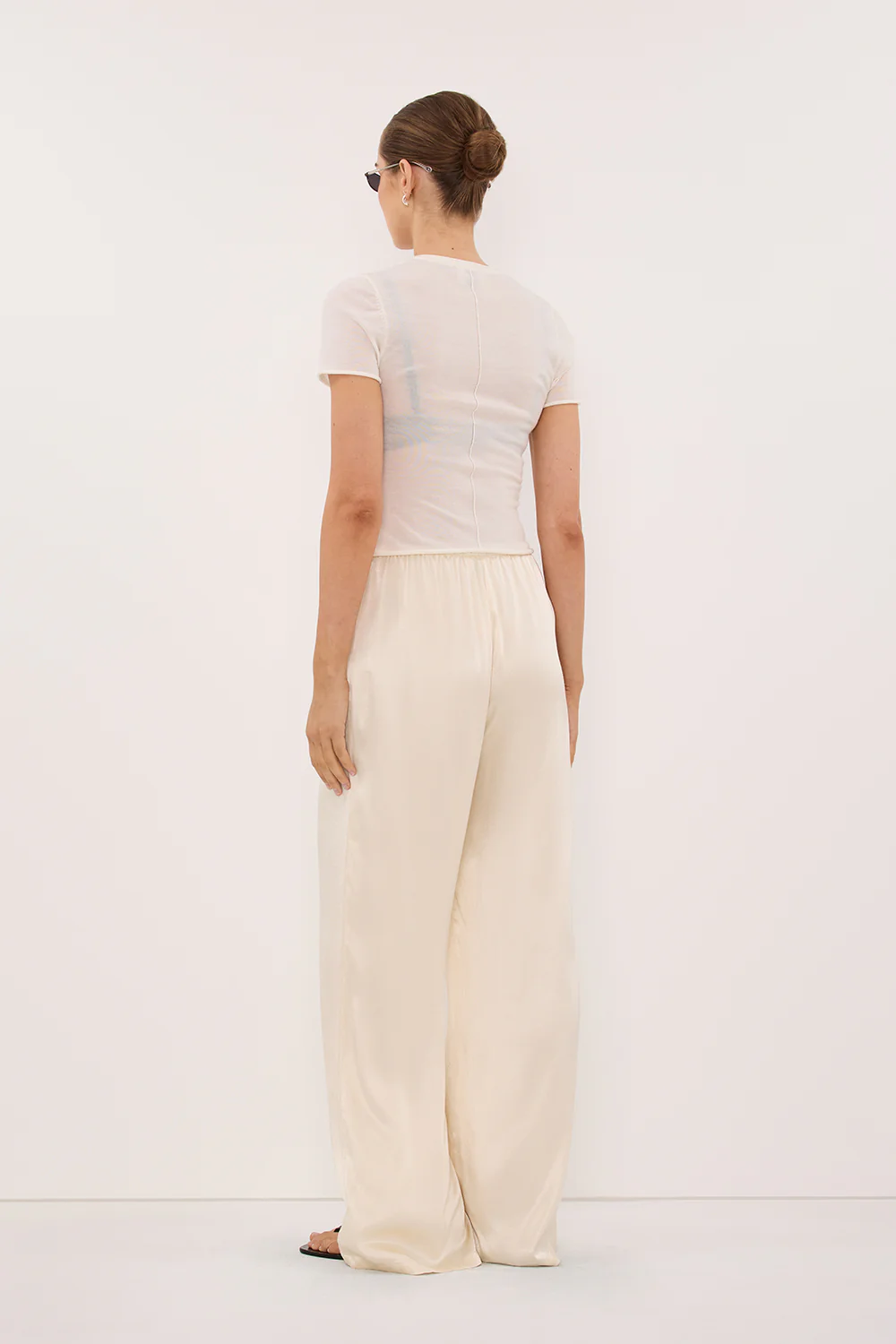 MYA CREAM SATIN PANT - Image 4