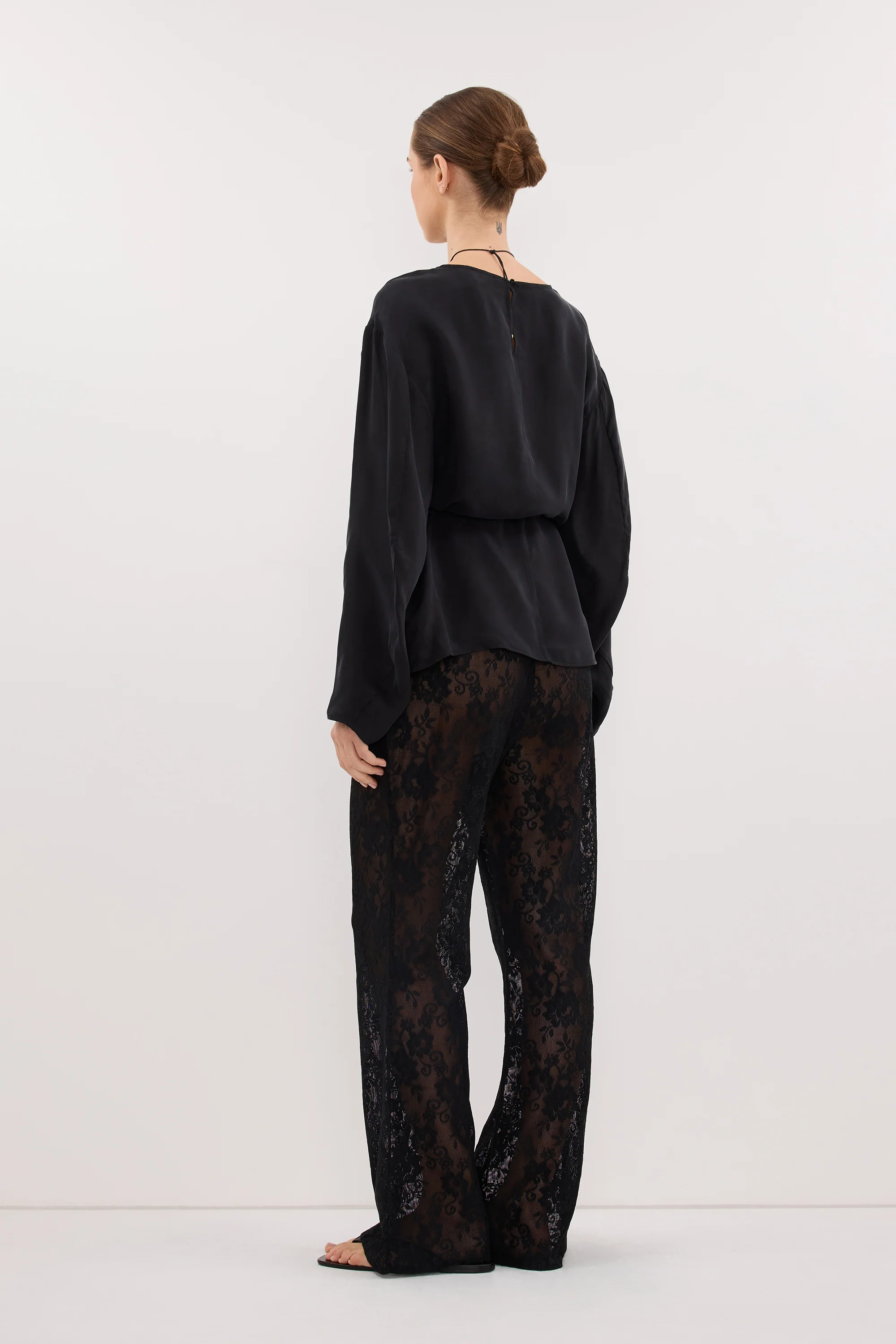 MYLAH BLACK CUPRO COCOON TOP - Image 7