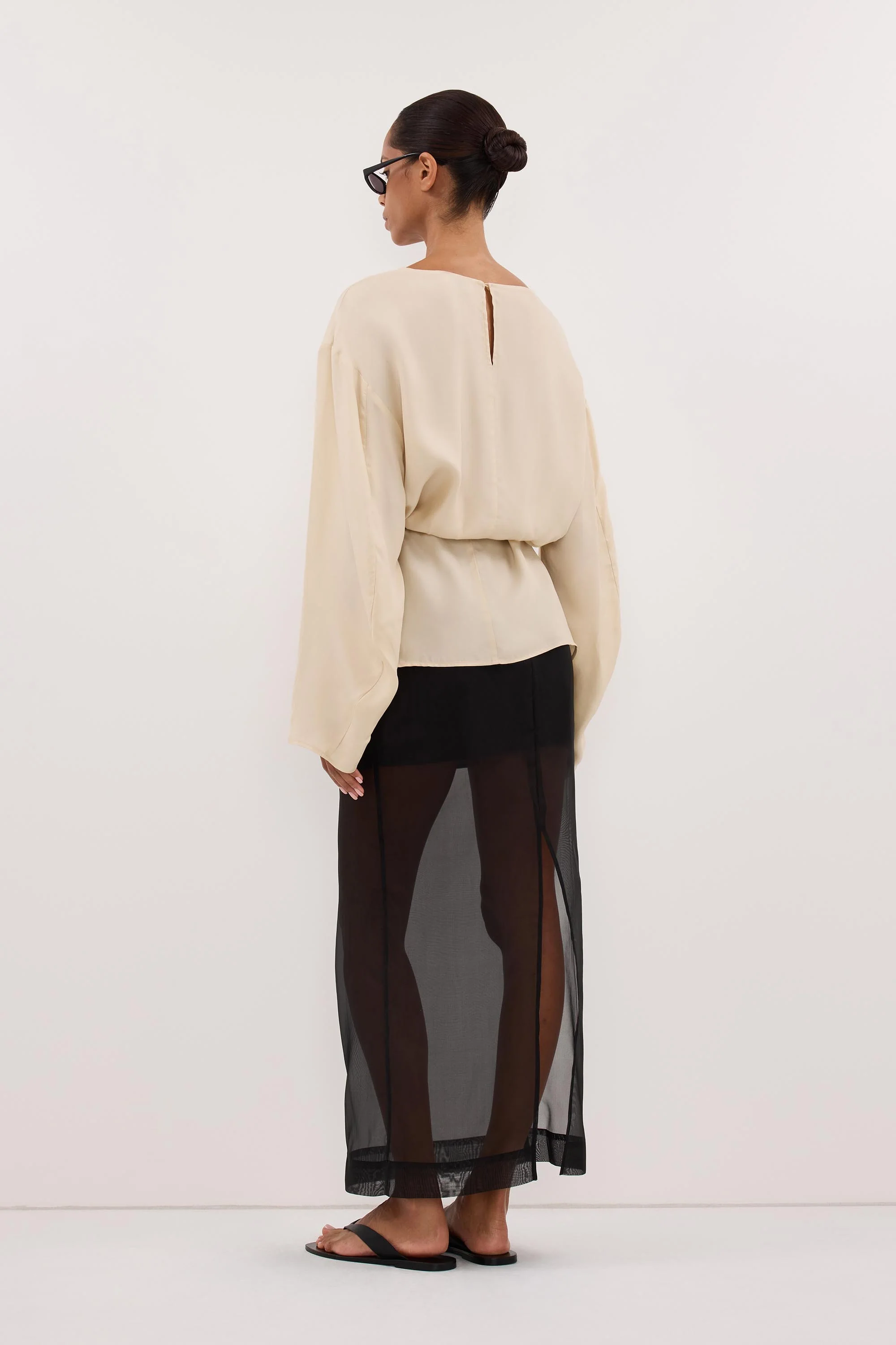 MYLAH STRAW CUPRO COCOON TOP - Image 4
