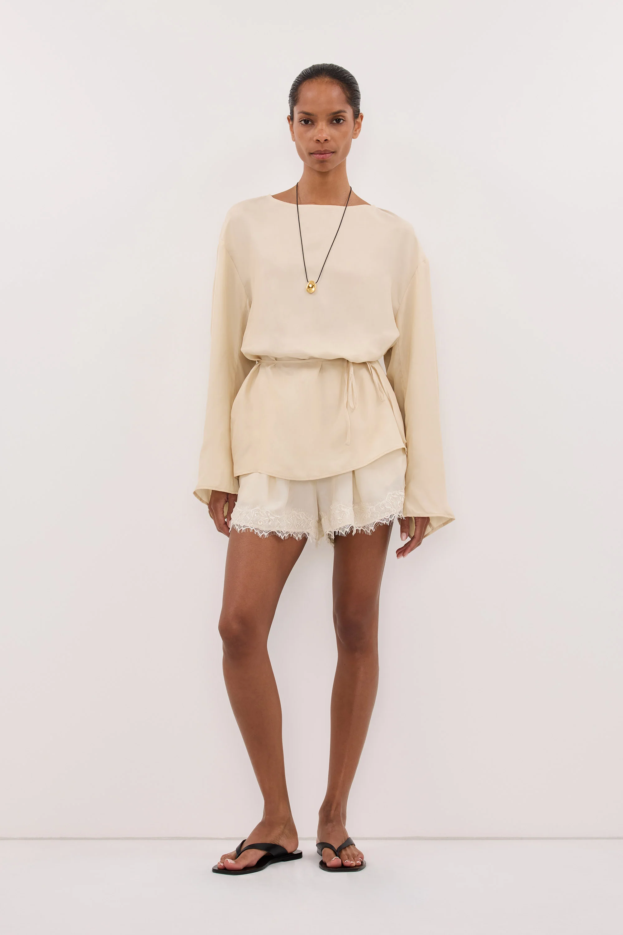 MYLAH STRAW CUPRO COCOON TOP - Image 6