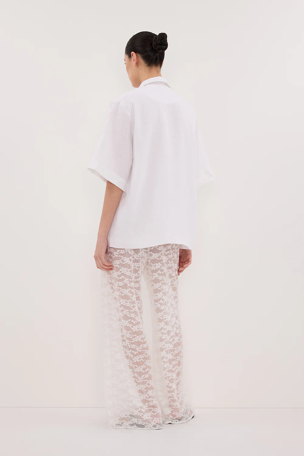 NALA WHITE LINEN RESORT SHIRT - Image 4