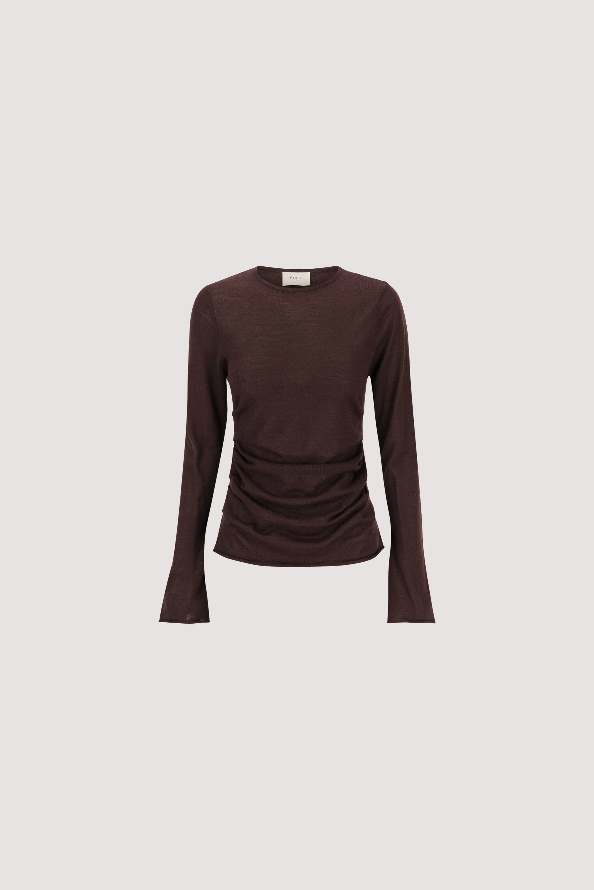 NICO BITTER CHOC MERINO KNIT TOP - Image 7