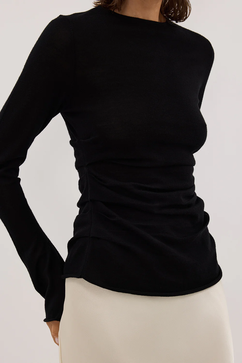 NICO BLACK MERINO KNIT TOP - Image 5