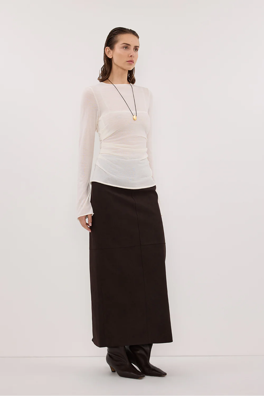NICO OFF WHITE MERINO KNIT TOP - Image 3