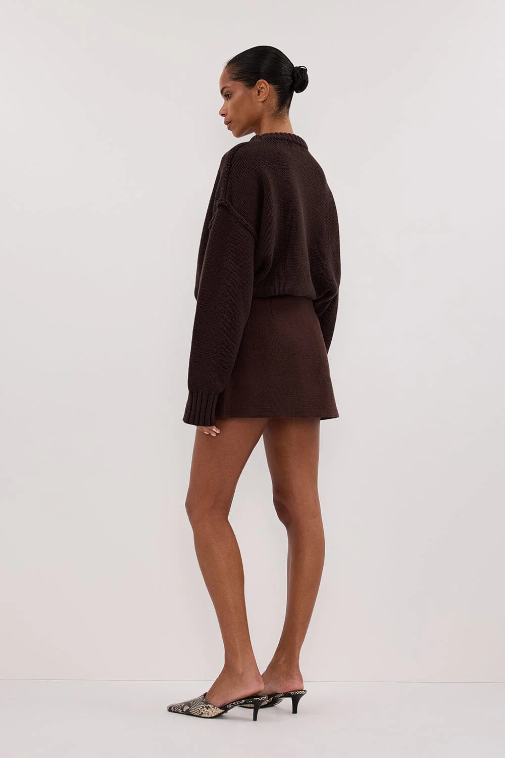 NIEVE CHOCOLATE MINI SKORT - Image 4
