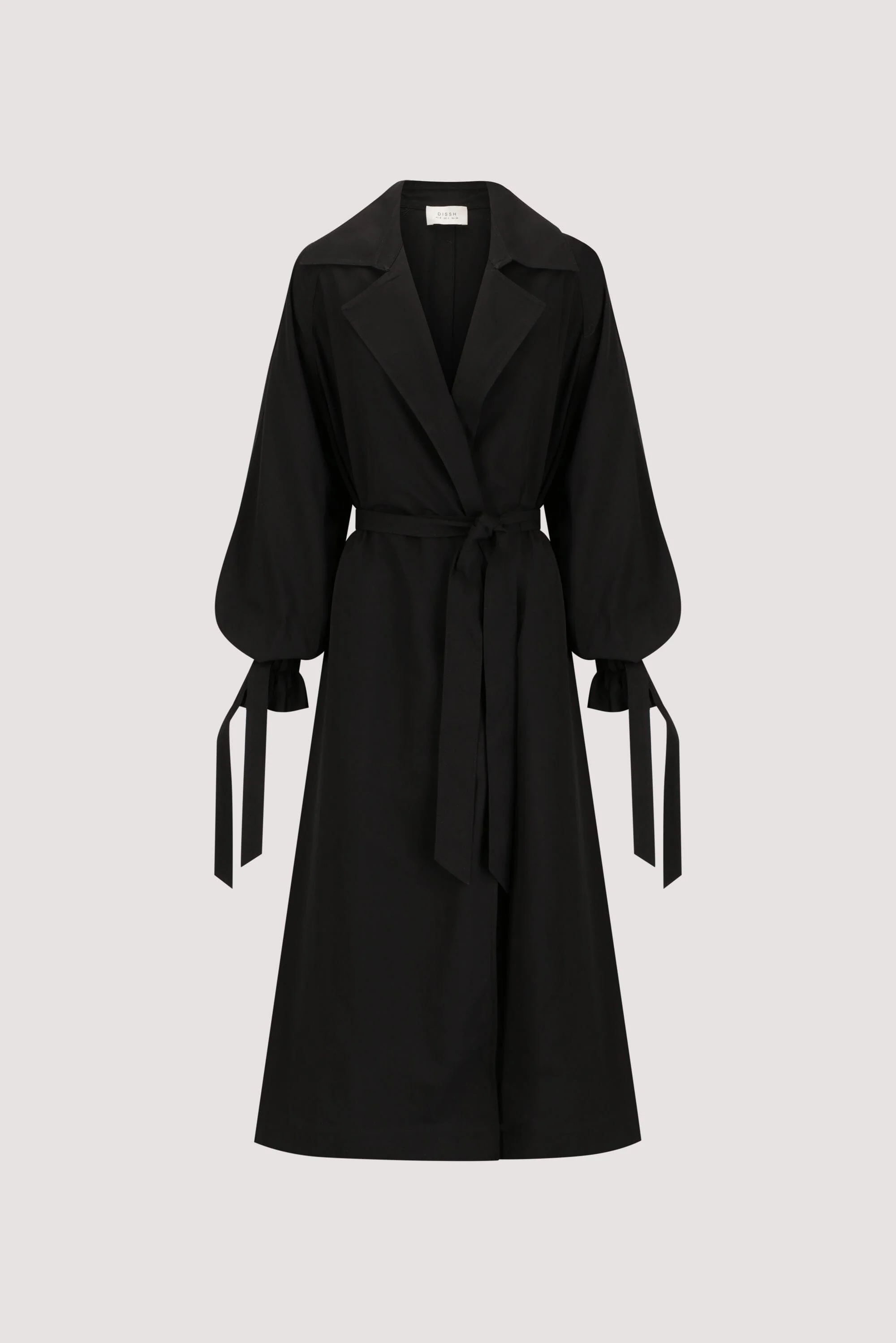 NINA BLACK LIGHTWEIGHT TRENCH COAT - Image 9