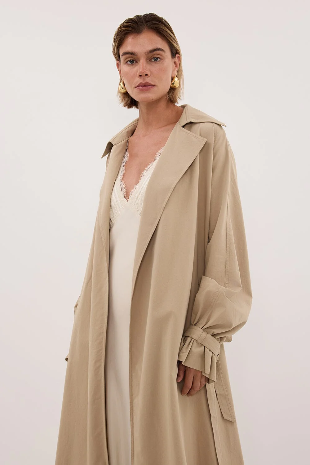 NINA STONE LIGHTWEIGHT TRENCH COAT - Image 3