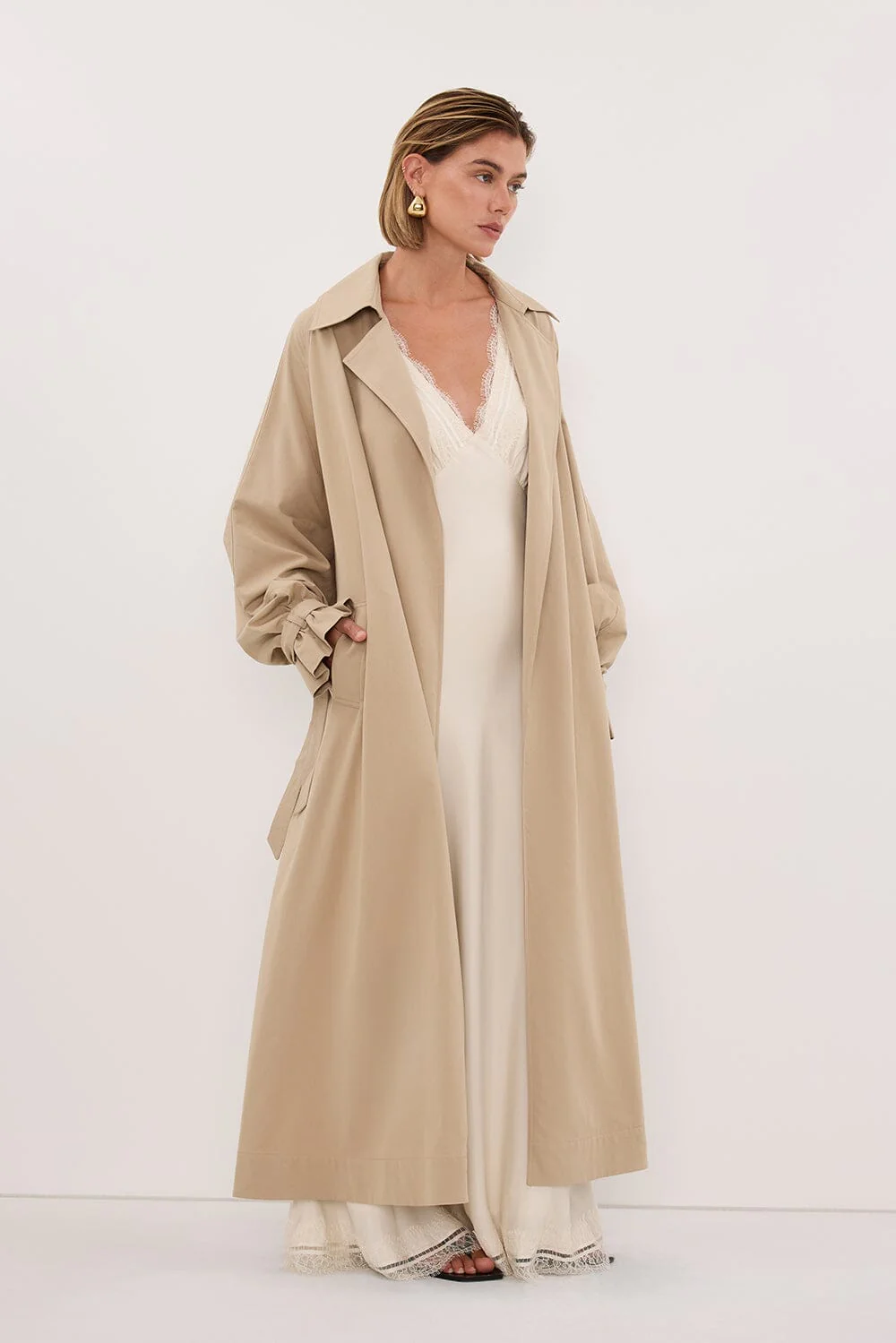 NINA STONE LIGHTWEIGHT TRENCH COAT - Image 4