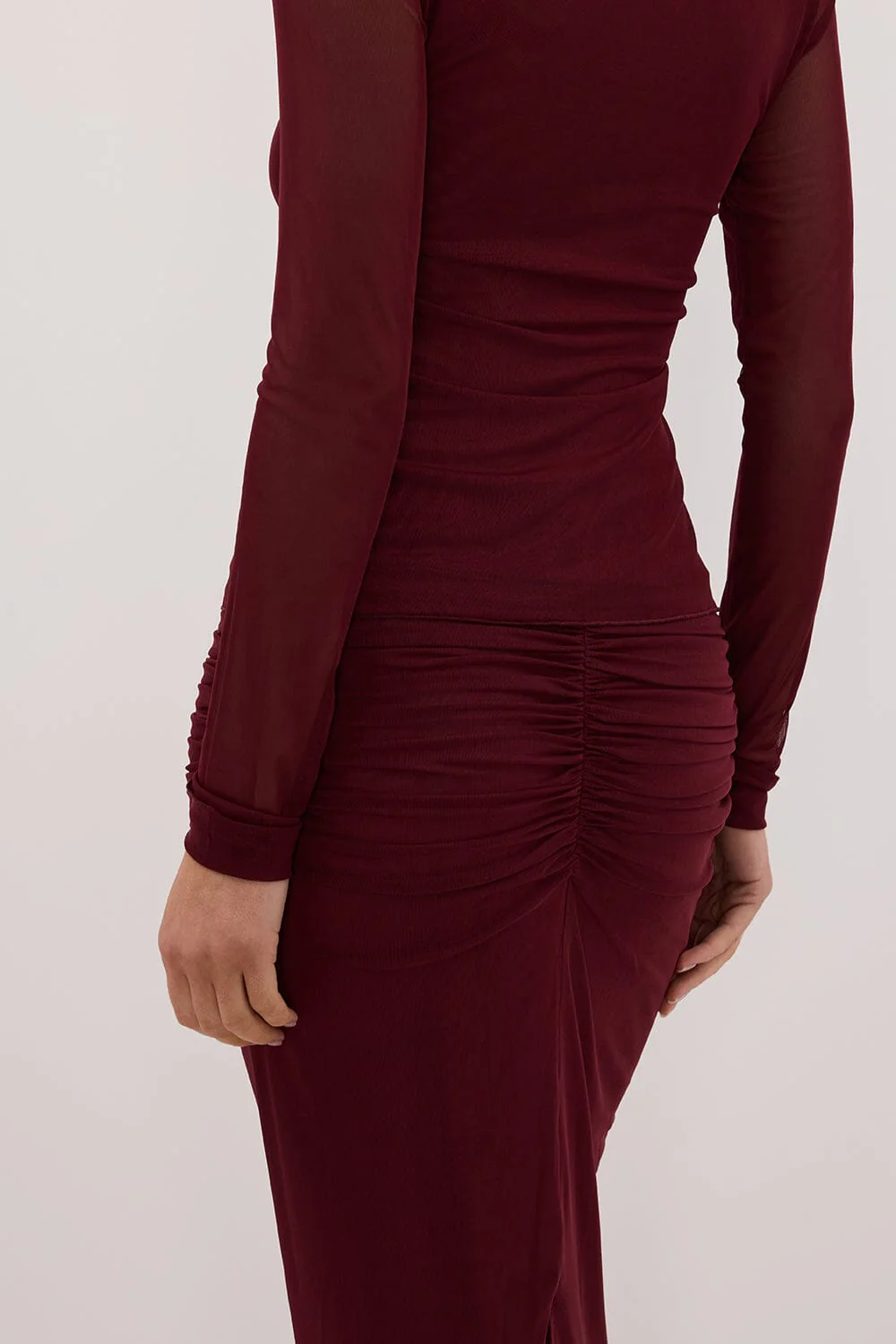 NYRA WINE COLUMN MIDI SKIRT - Image 5