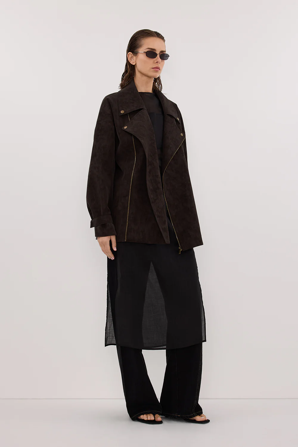 OAKLAND CHOC OVERSIZED FAUX SUEDE JACKET - Image 3