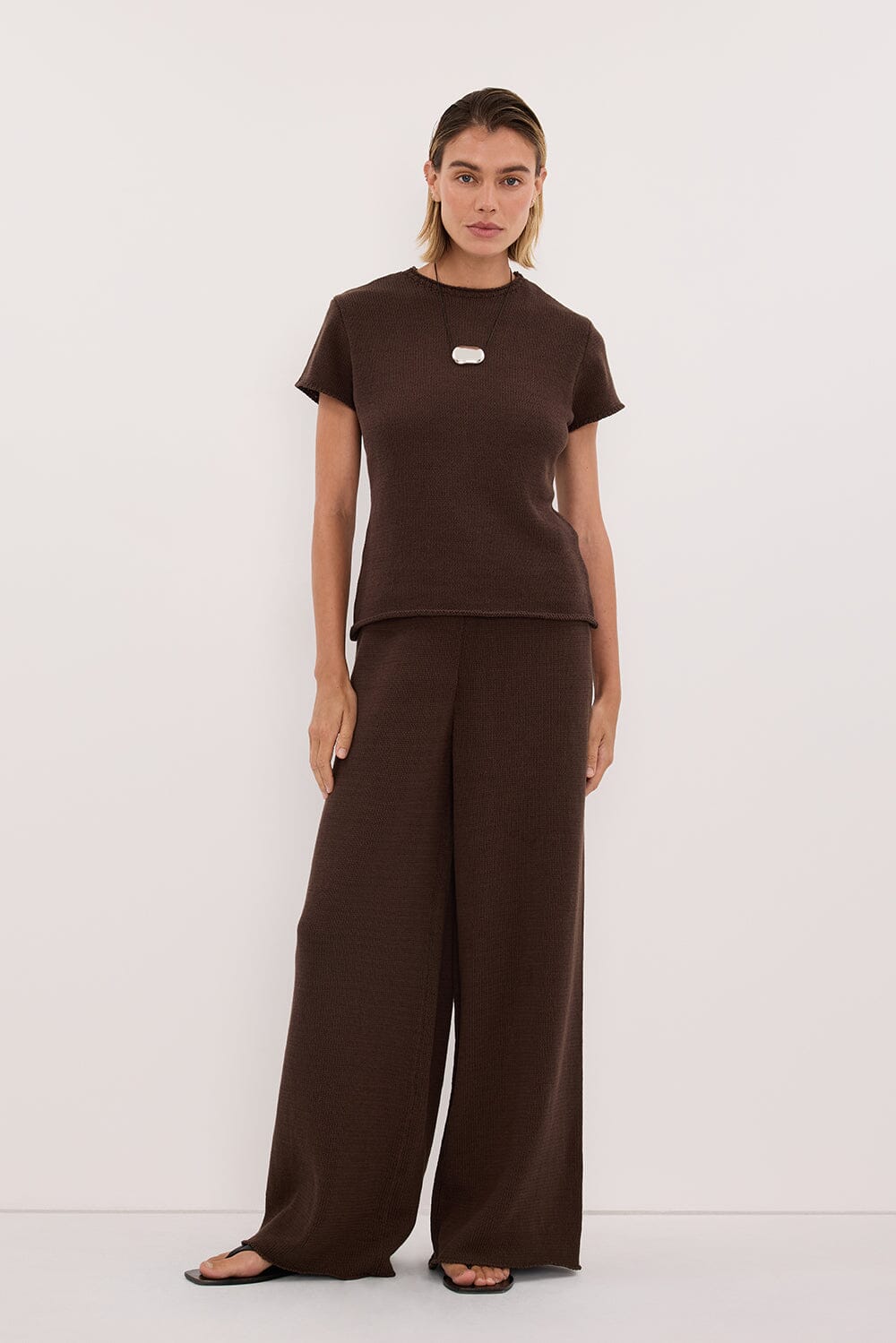 ORIA BURNT CHOC COTTON BABY TEE - Image 6