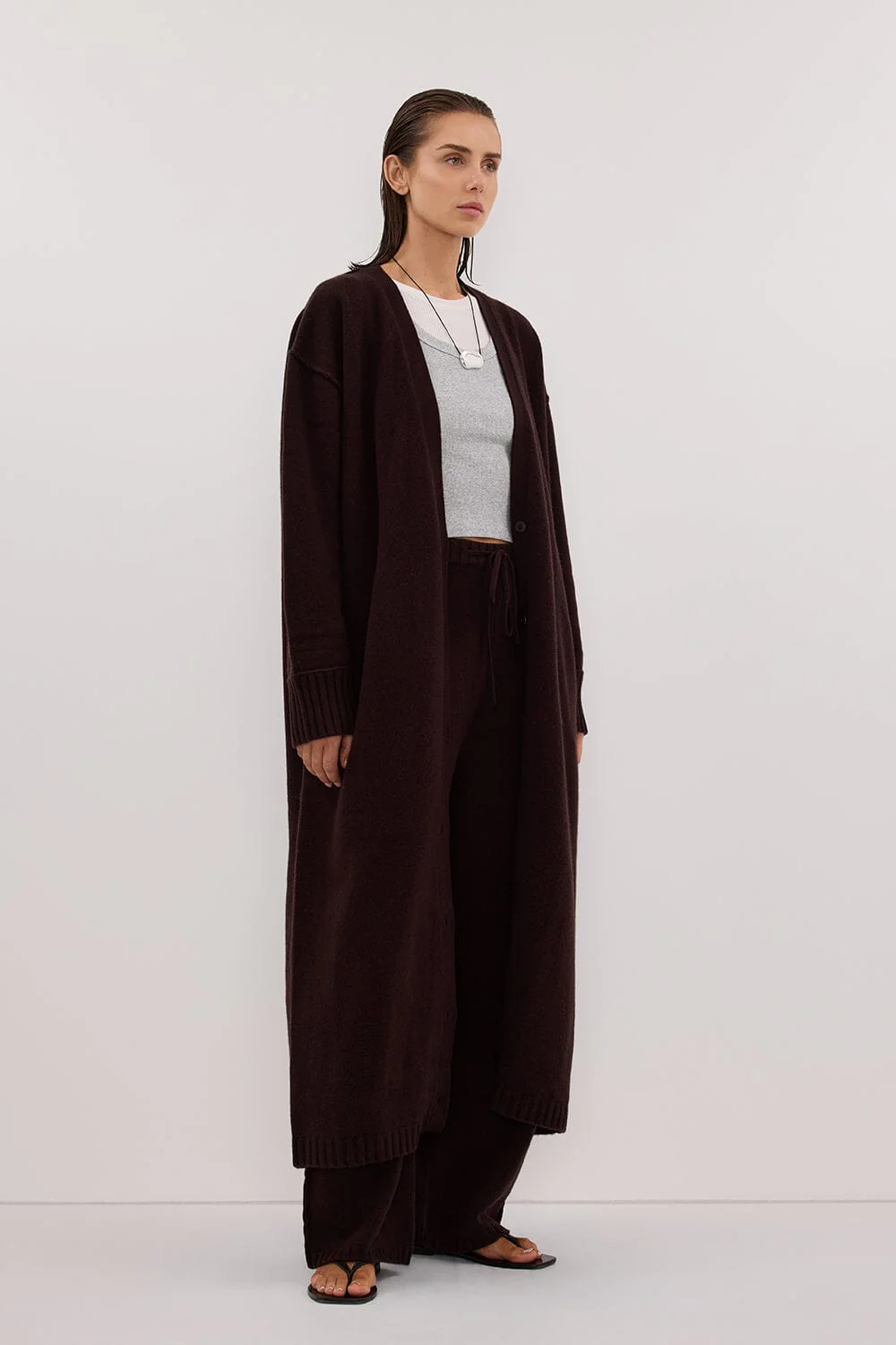 PAIGE CHOC WOOL KNIT PANT - Image 3