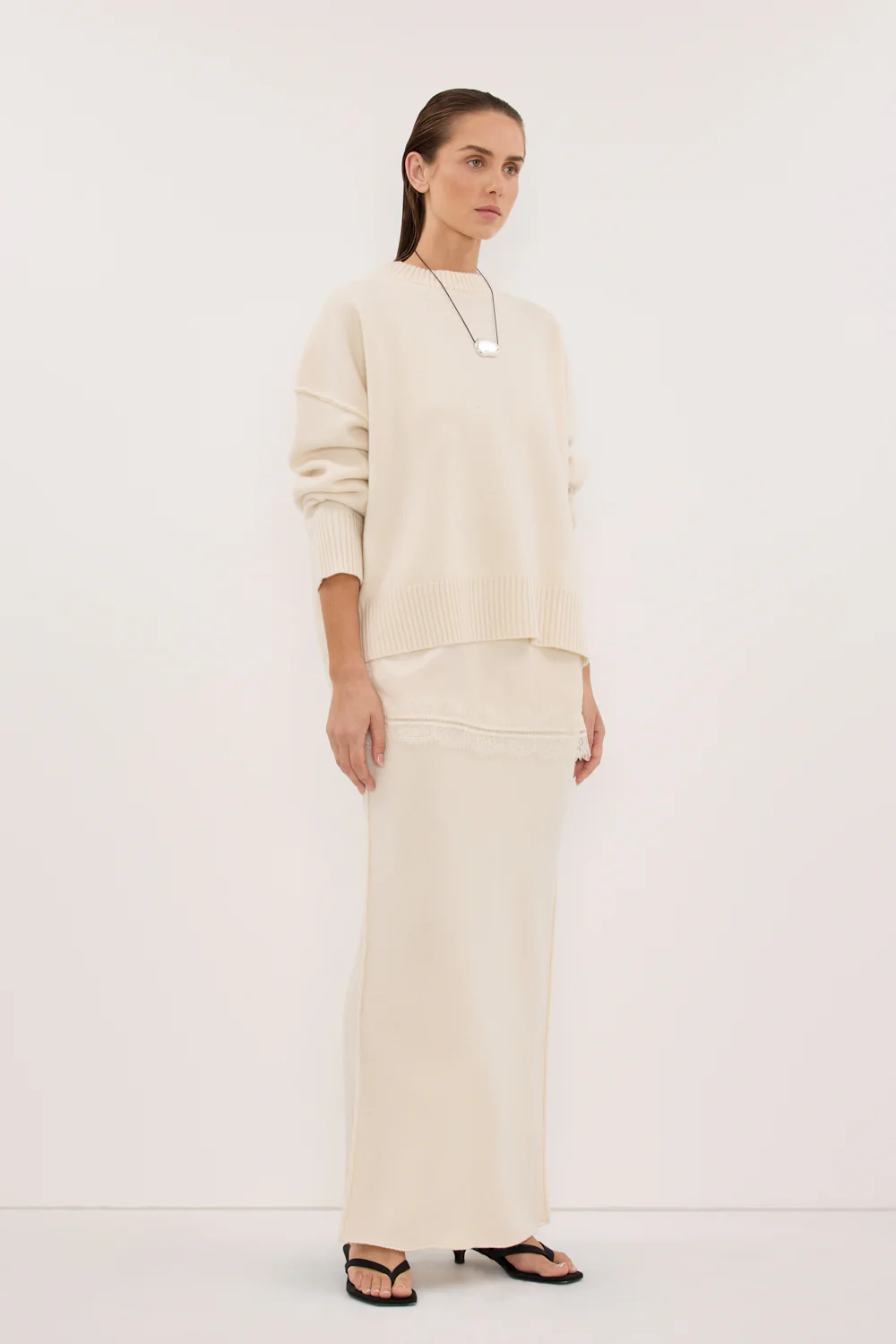 PAIGE CREAM WOOL KNIT JUMPER - Image 3