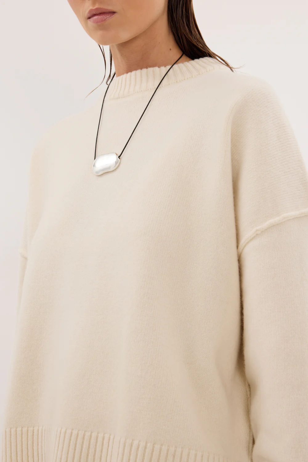 PAIGE CREAM WOOL KNIT JUMPER - Image 5