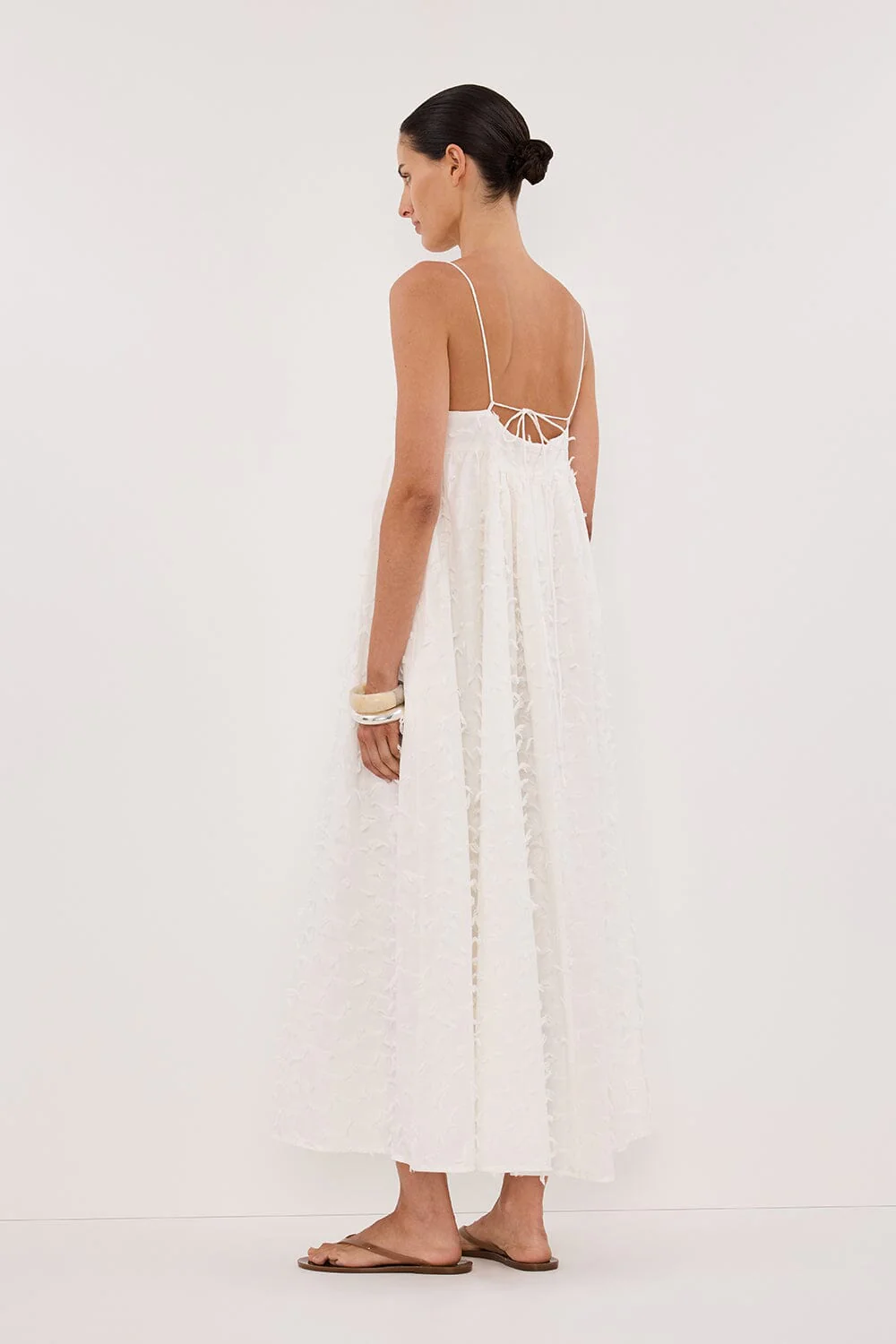 PALOMA WHITE BABYDOLL MIDI DRESS - Image 4