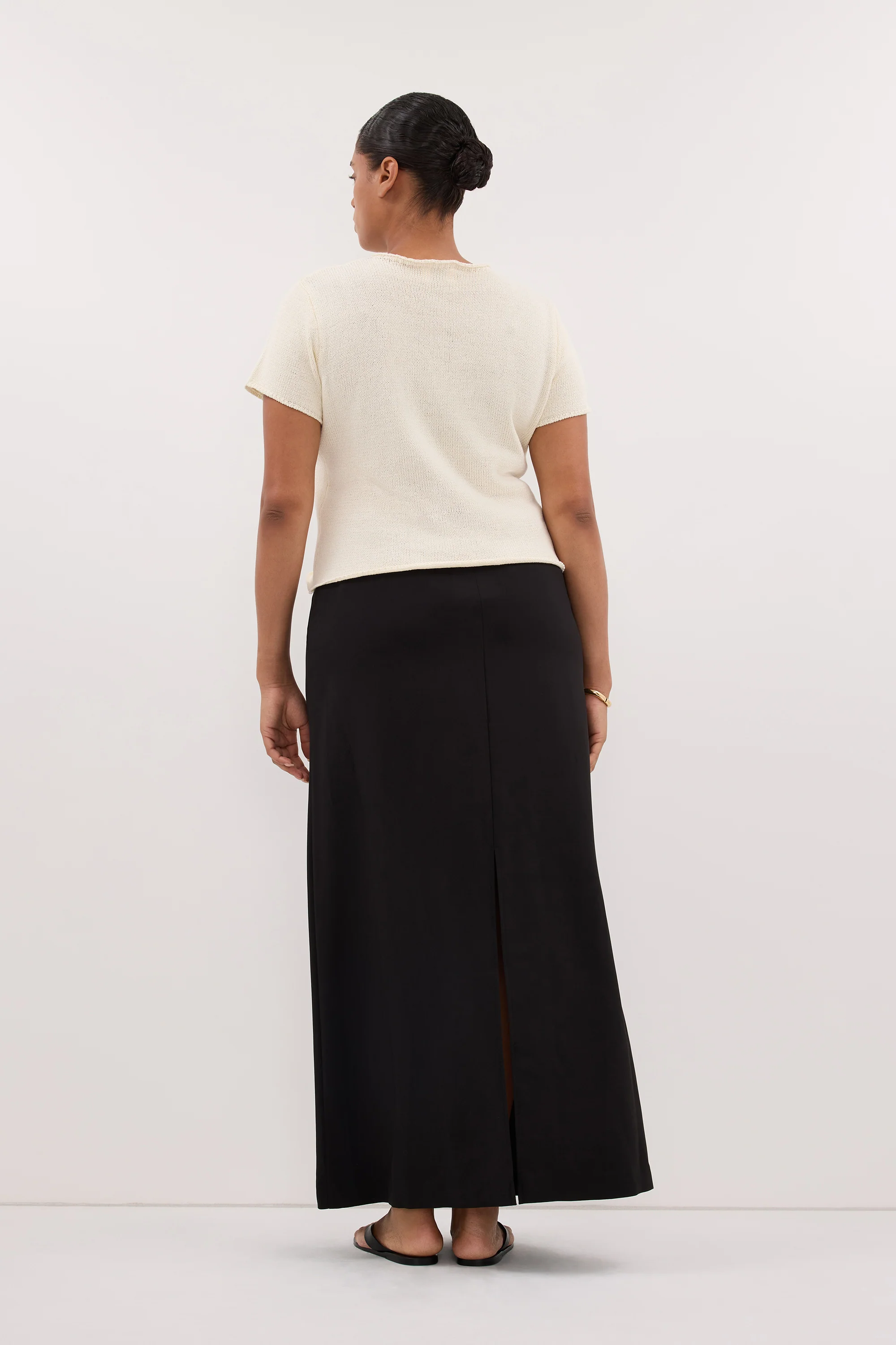 PARKER BLACK TAILORED MAXI SKIRT - Image 6